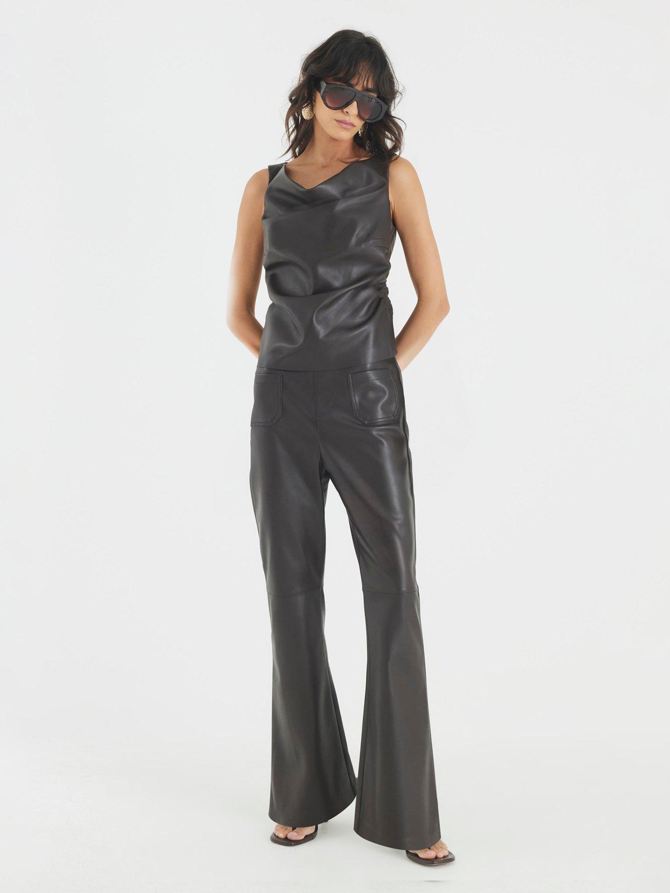 river-island-ruched-pu-sleeveless-top-brownback