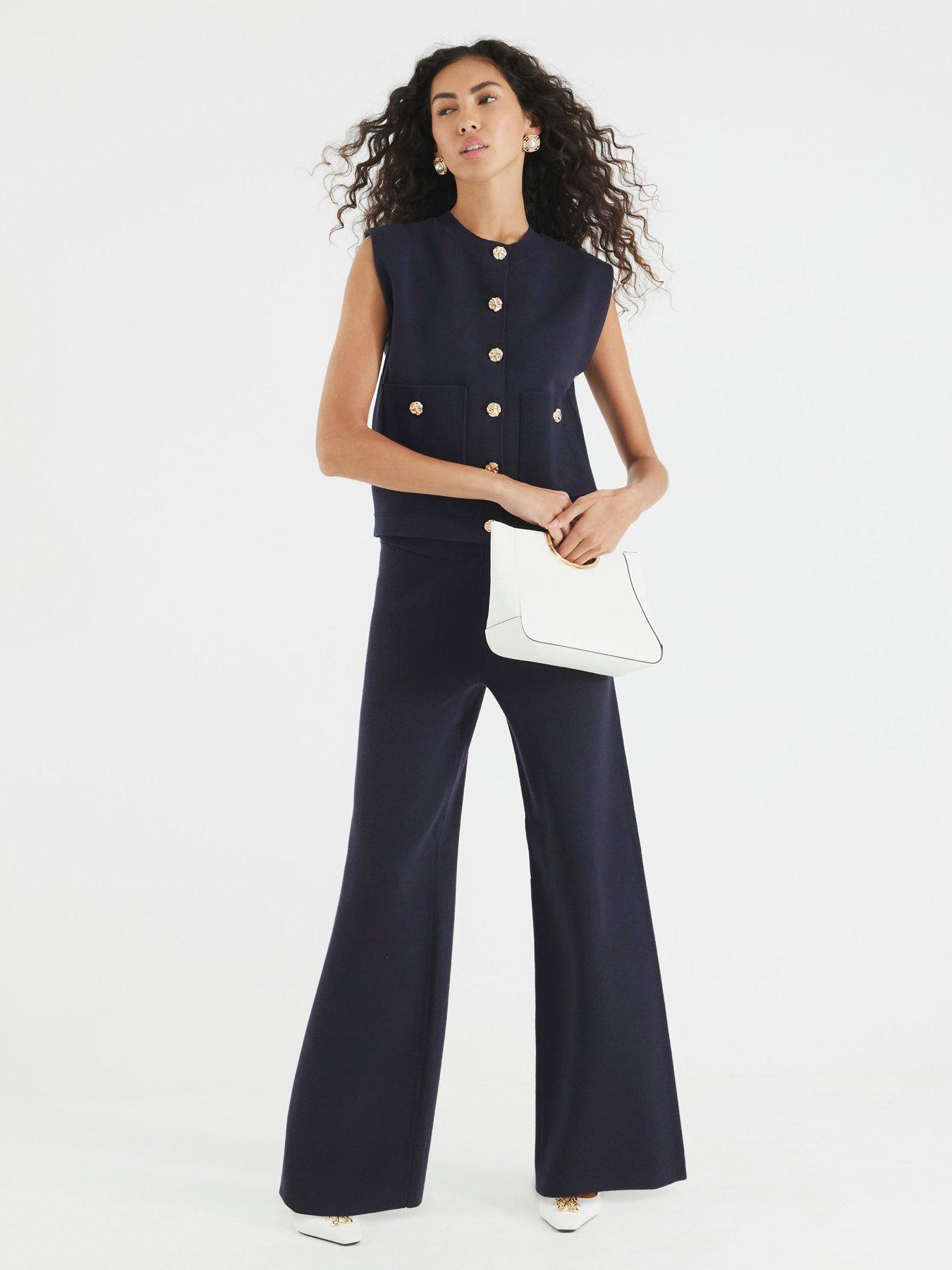 Image 3 of 4 of River Island Clean Waistcoat - Navy