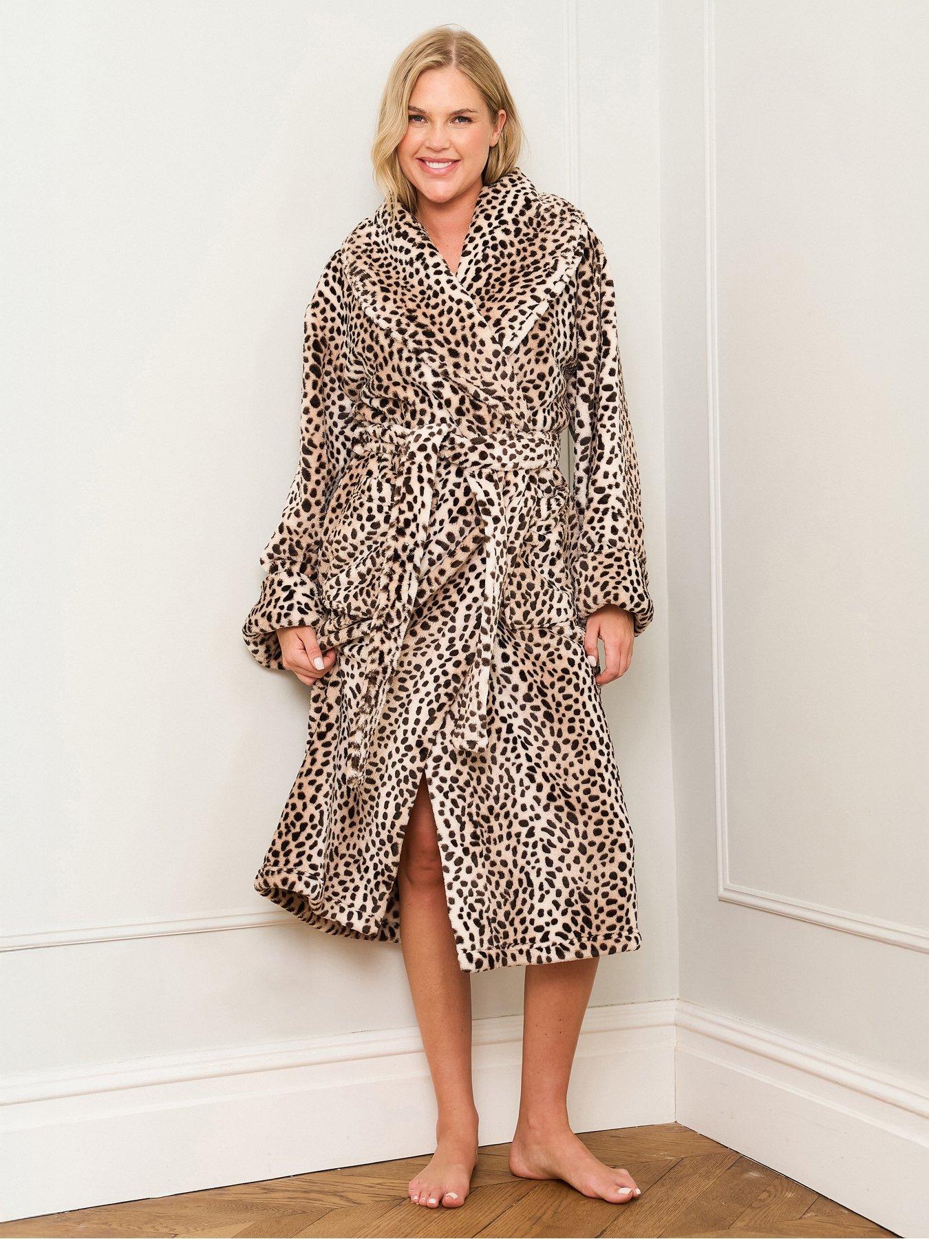 Jim Jam The Label Jim Jam The Label Animal Print Dressing Gown - Multi