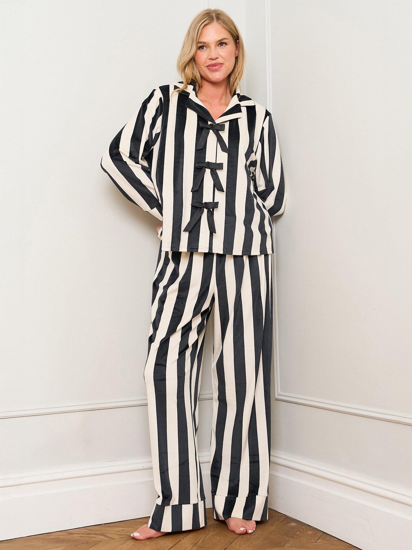 jim-jam-the-label-jim-jam-the-label-bow-traditional-pyjama-set-blackwhite