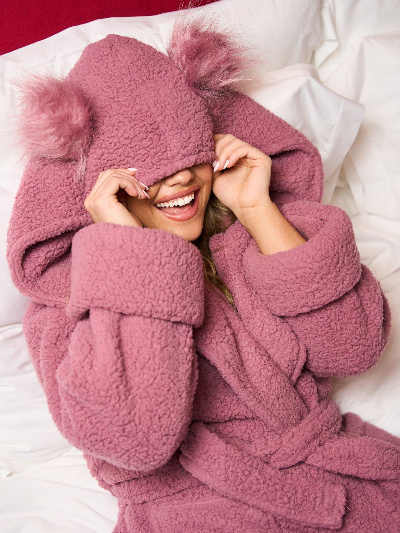 Image 4 of 5 of Jim Jam The Label Jim Jam The Label Novelty Lambi Robe - Pink