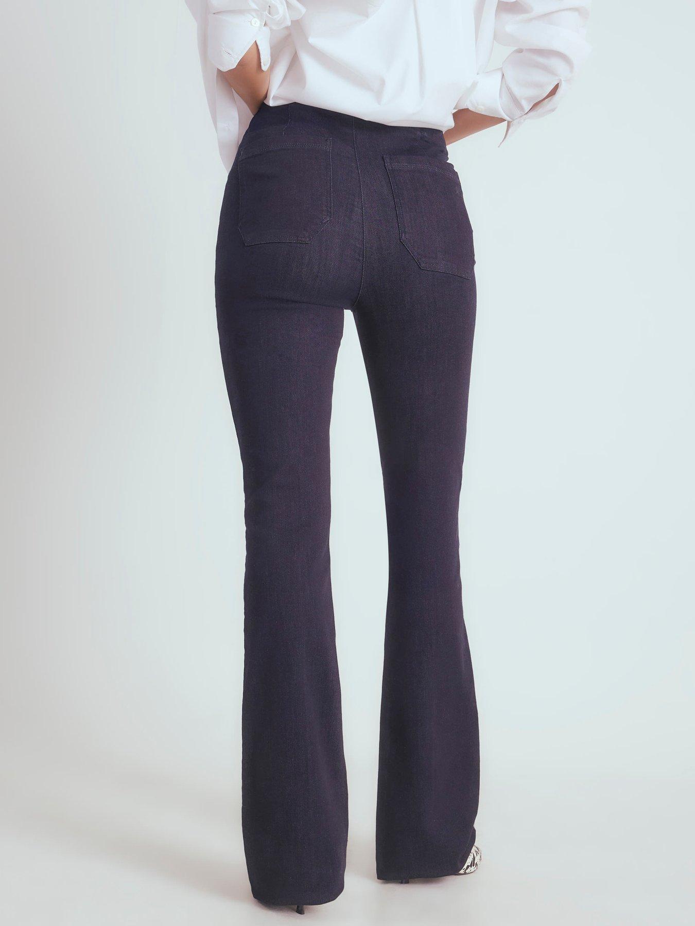 Image 2 of 4 of River Island Pull On Bootcut Kelly Jeans&nbsp;- Blue