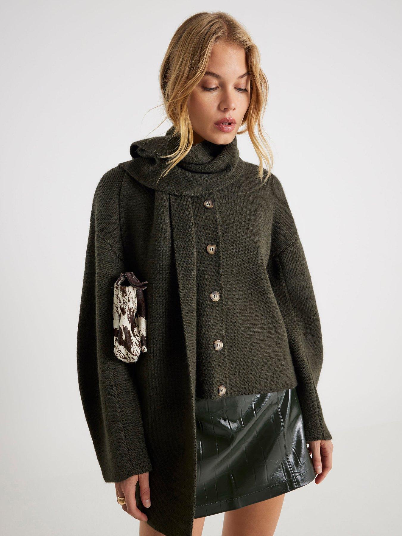 River Island Wrap Scarf Cardigan - Green