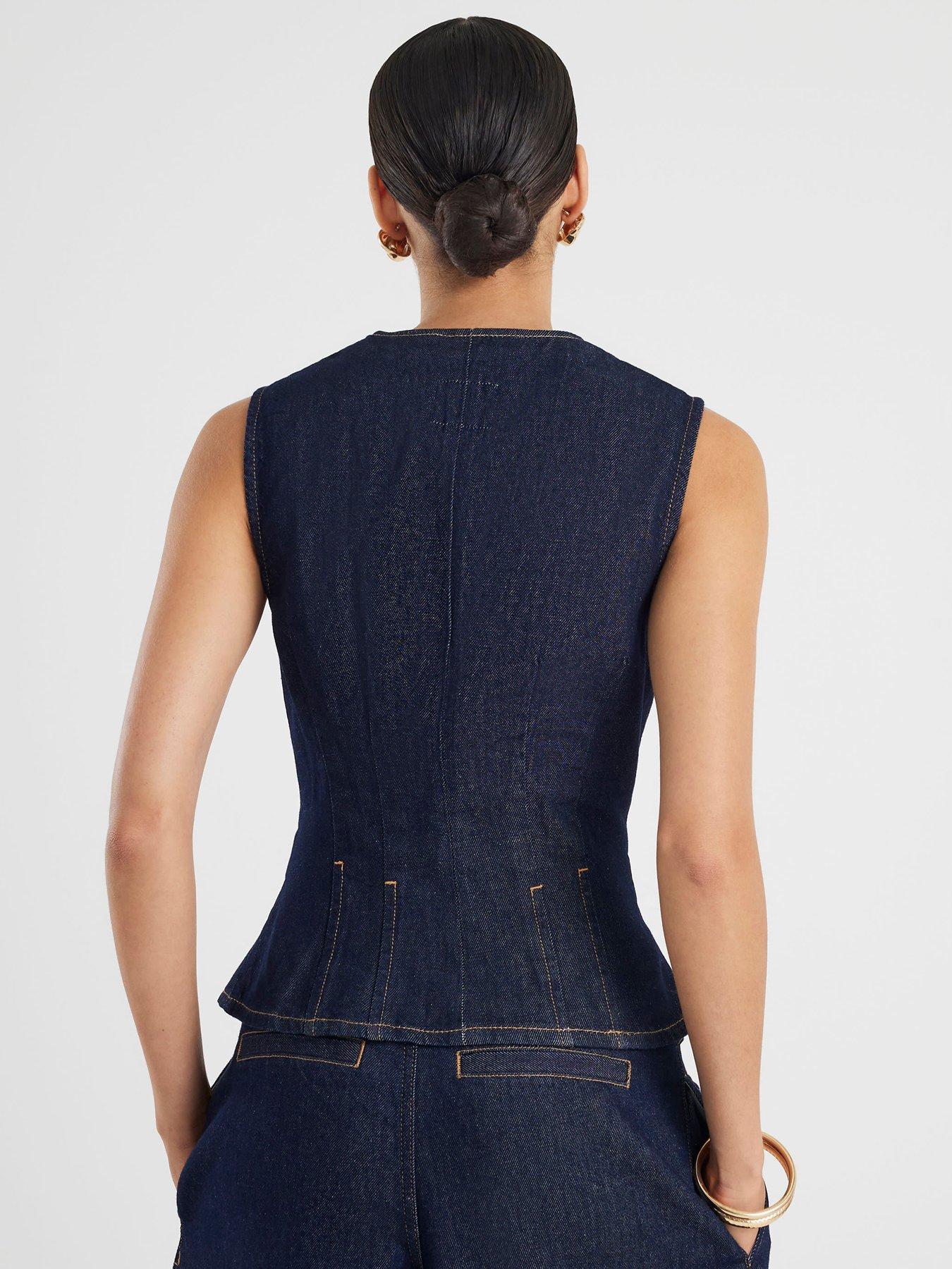 river-island-fitted-tab-detail-waistcoat-bluestillFront