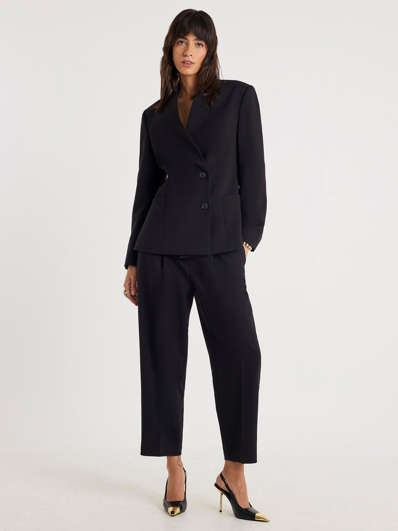 river-island-collarless-blazer-black
