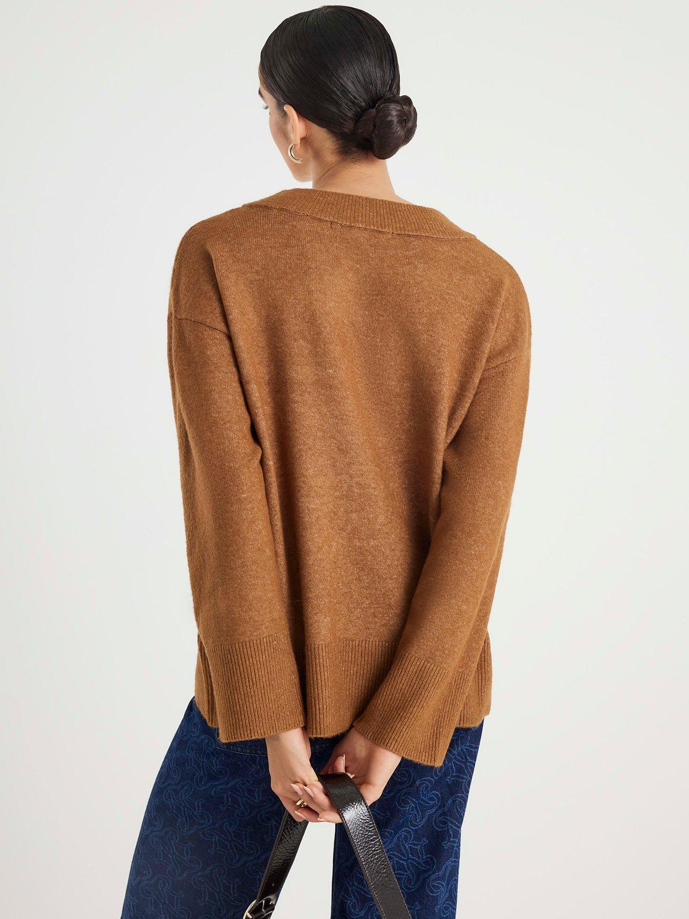 river-island-v-neck-jumper-brownstillFront