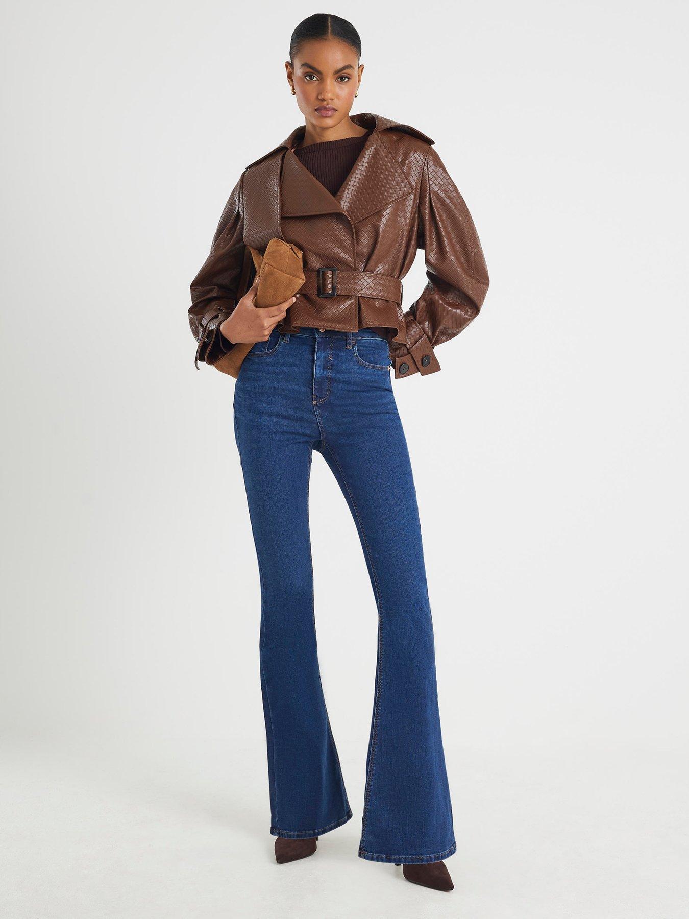 River Island Sculpt Flare Britney Jeans - Blue