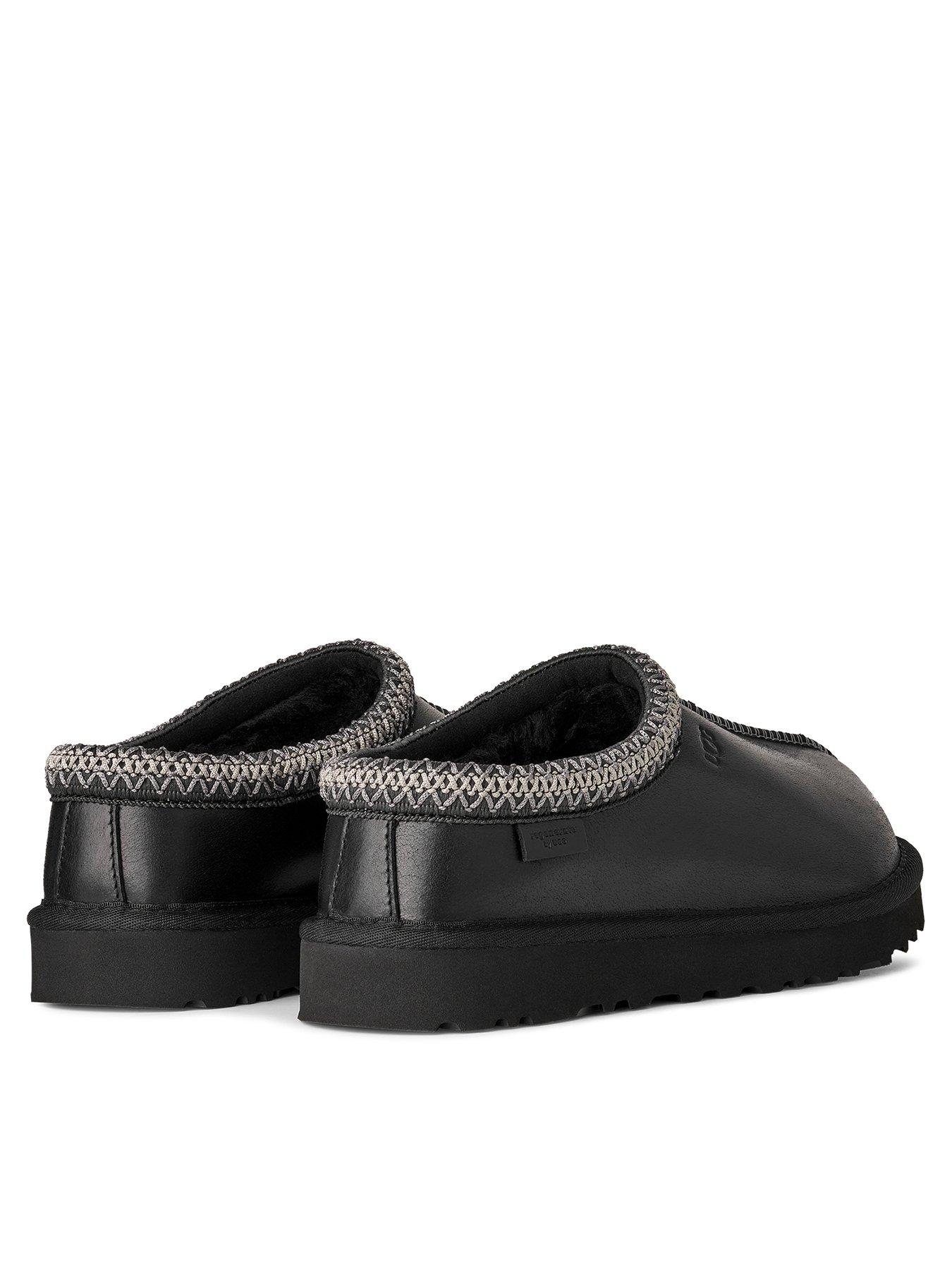 Image 3 of 6 of UGG Tasman Leather Regen Slippers - Black