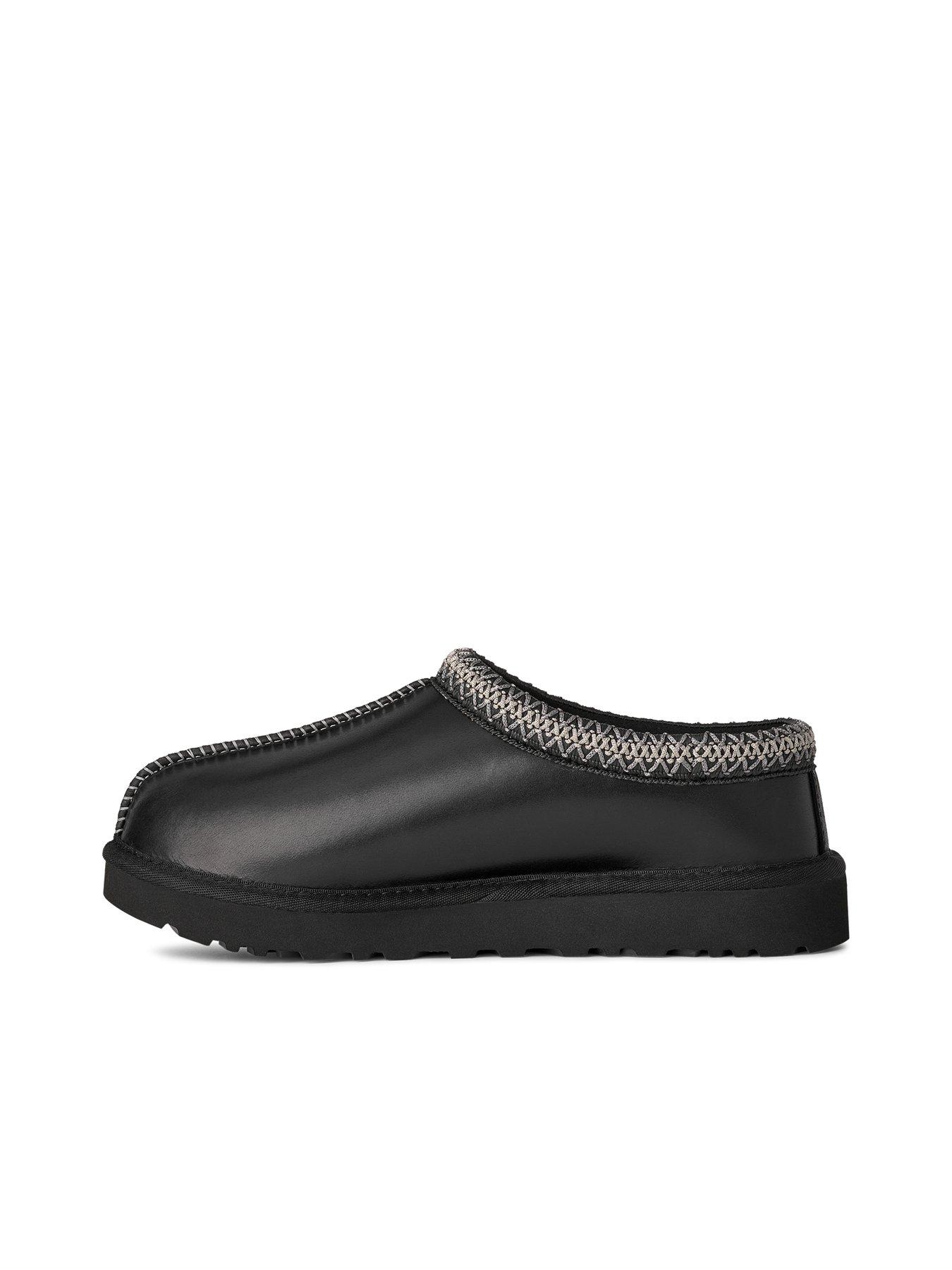 Image 5 of 6 of UGG Tasman Leather Regen Slippers - Black