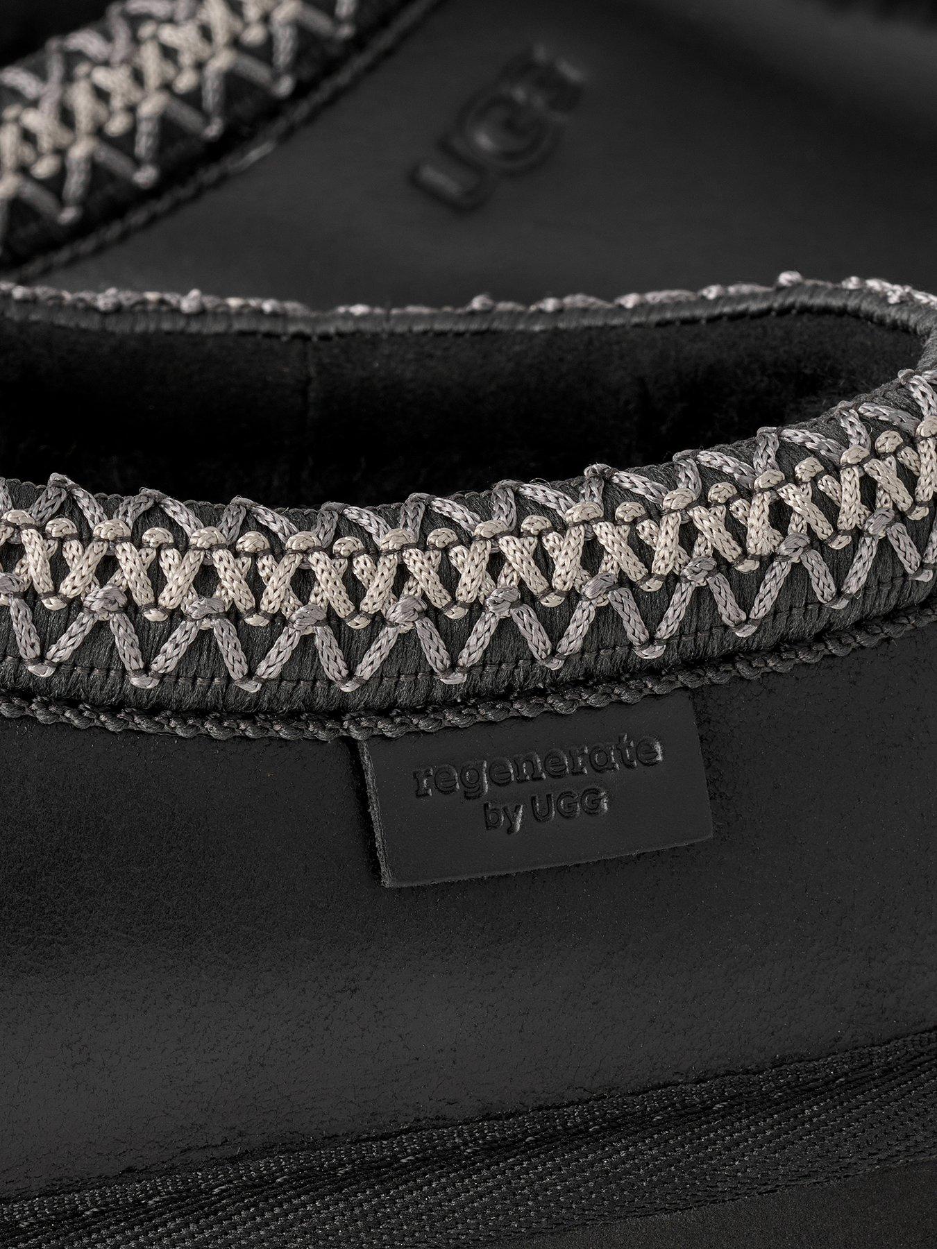Image 6 of 6 of UGG Tasman Leather Regen Slippers - Black