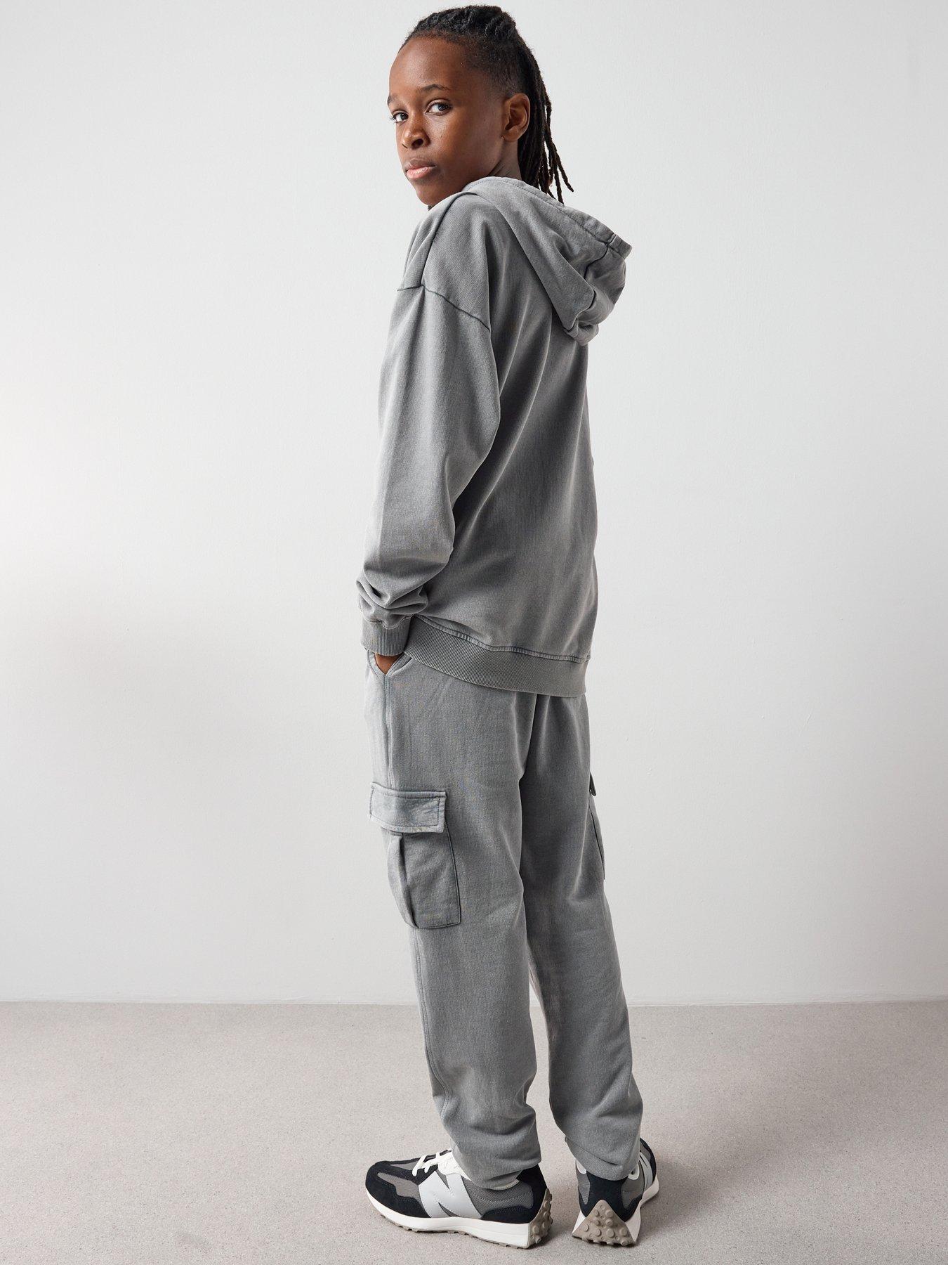 the-very-collection-boys-washed-sweatshirt-and-cargo-joggers-outfit-set-greystillFront