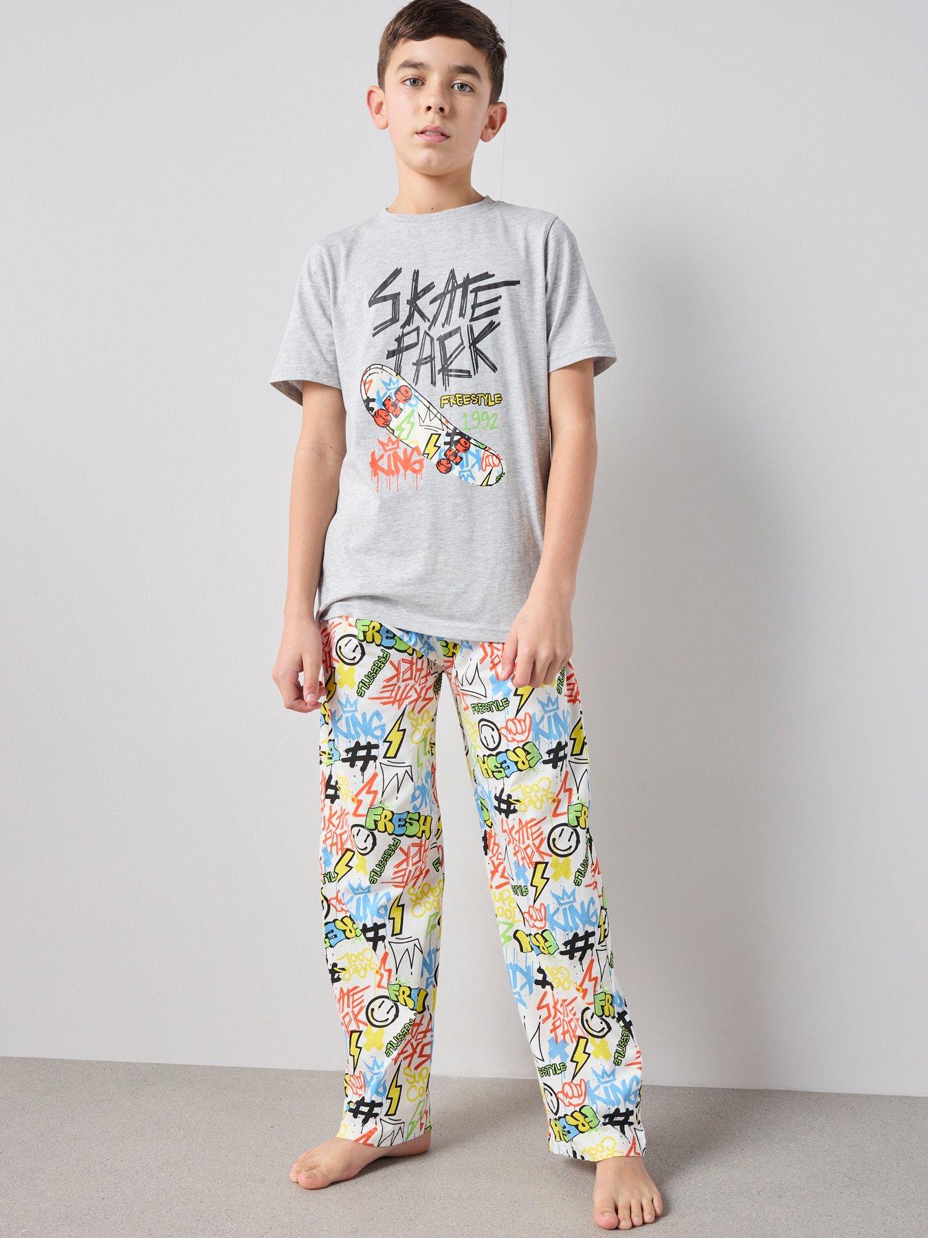 Image 1 of 7 of The Very Collection Boys Skate Park Pyjama Set - Multi