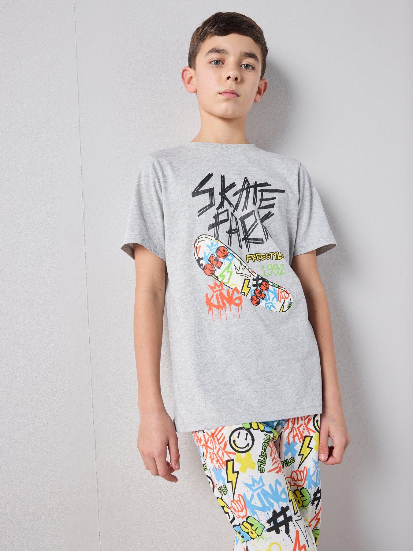 Image 2 of 7 of The Very Collection Boys Skate Park Pyjama Set - Multi