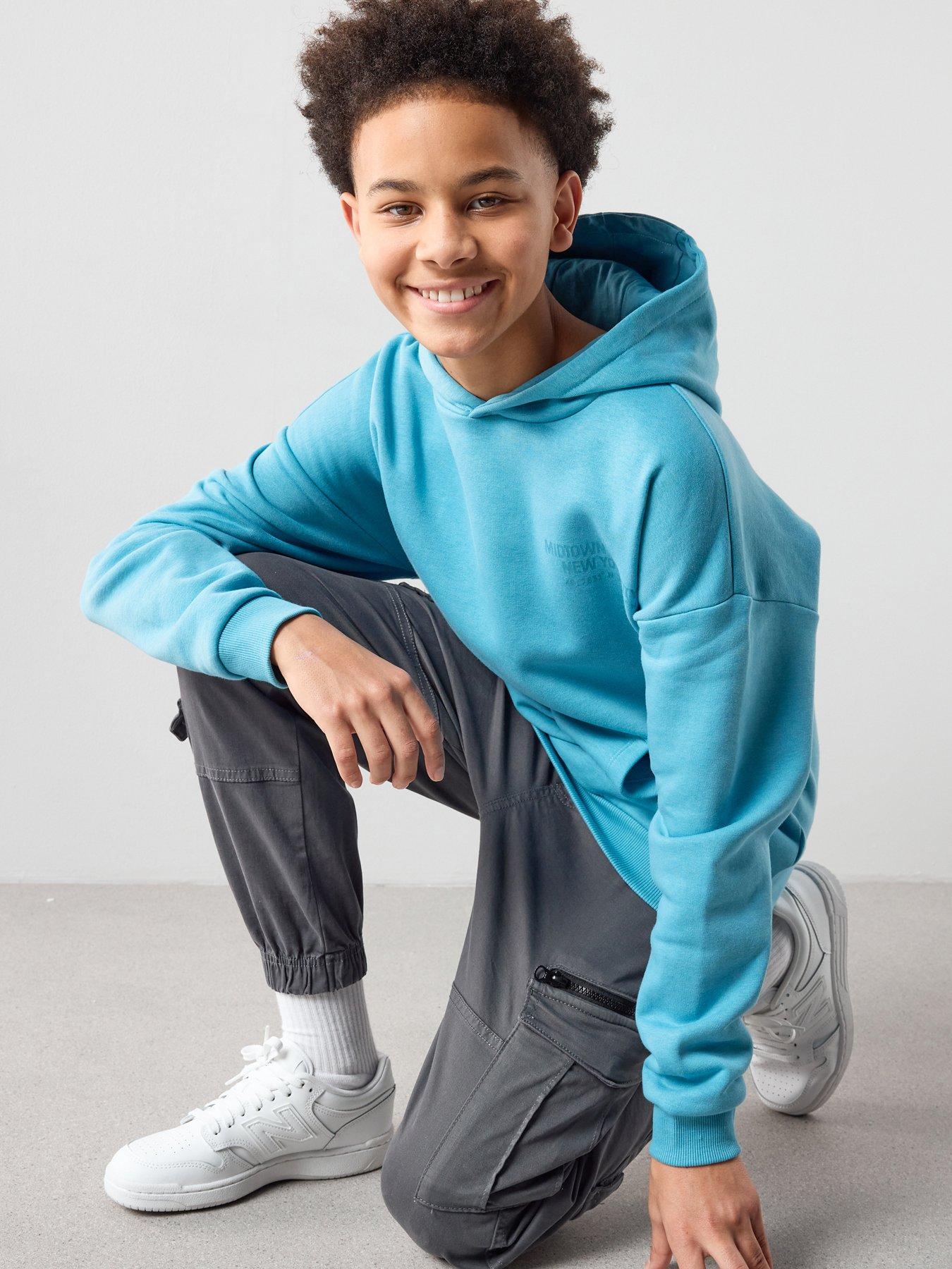the-very-collection-boys-drop-shoulder-slogan-hoodie-bluedetail