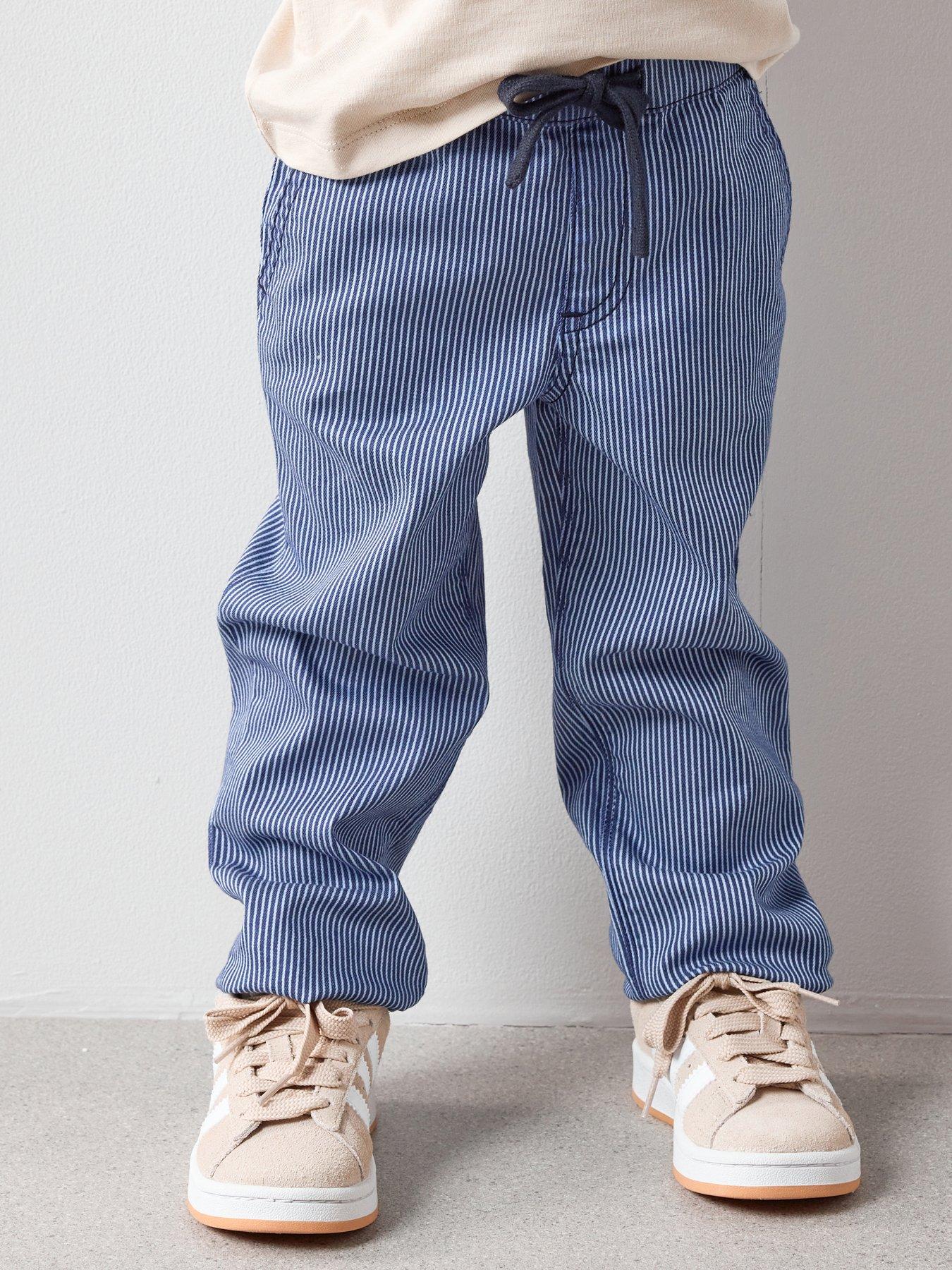 the-very-collection-boys-stripe-jeans-with-elasticated-waist-amp-drawstring-fastening-blue