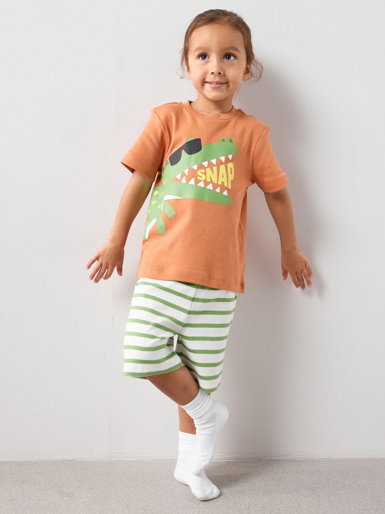 Image 3 of 5 of The Very Collection Boys Crocodile Shortie Pyjamas Set