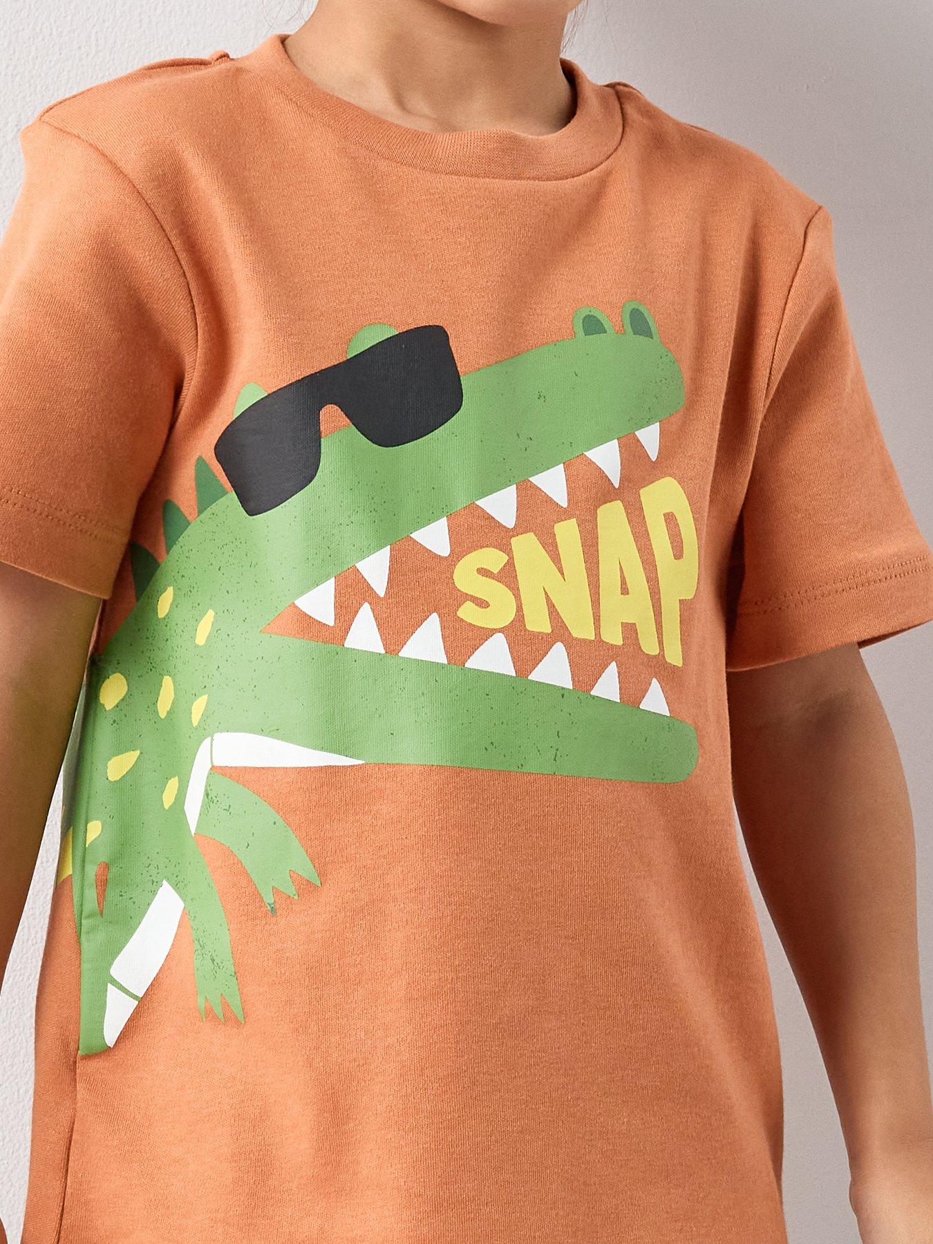 the-very-collection-boys-crocodile-shortie-pyjamas-set-orangeoutfit