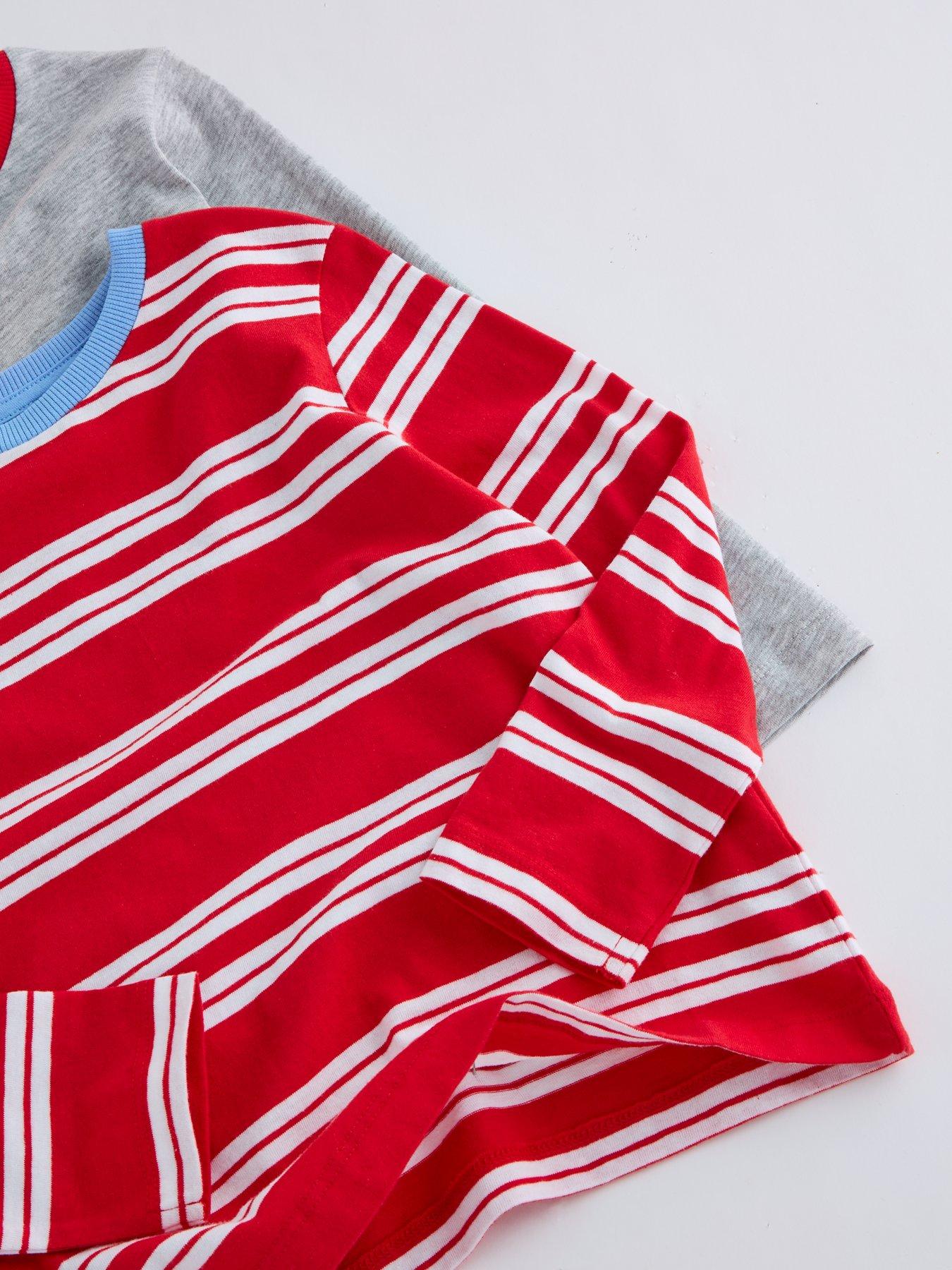 Image 4 of 5 of The Very Collection Boys 2 Pack Contrast Stripe Long Sleeve T-shirts - Multi