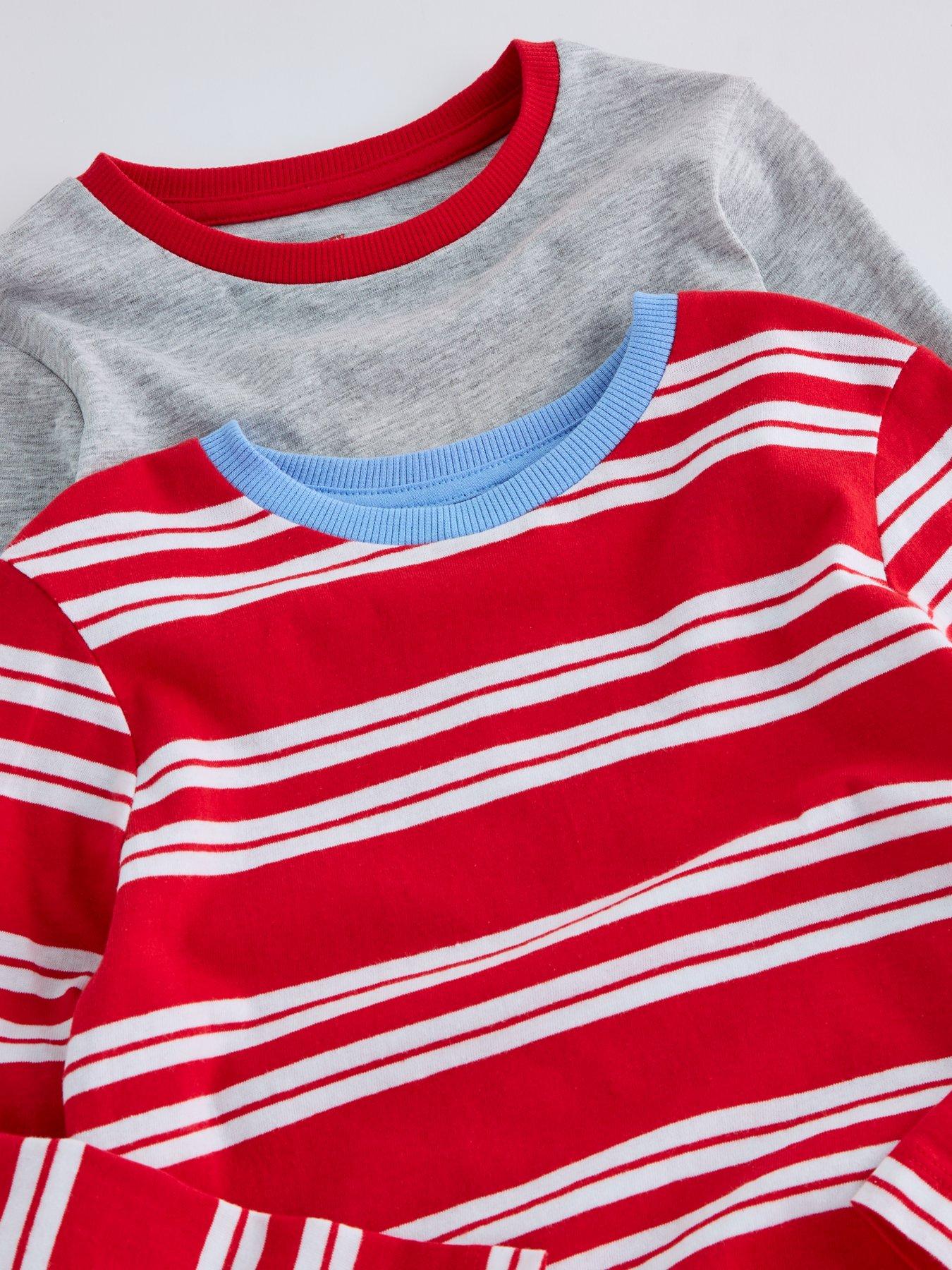 Image 5 of 5 of The Very Collection Boys 2 Pack Contrast Stripe Long Sleeve T-shirts - Multi