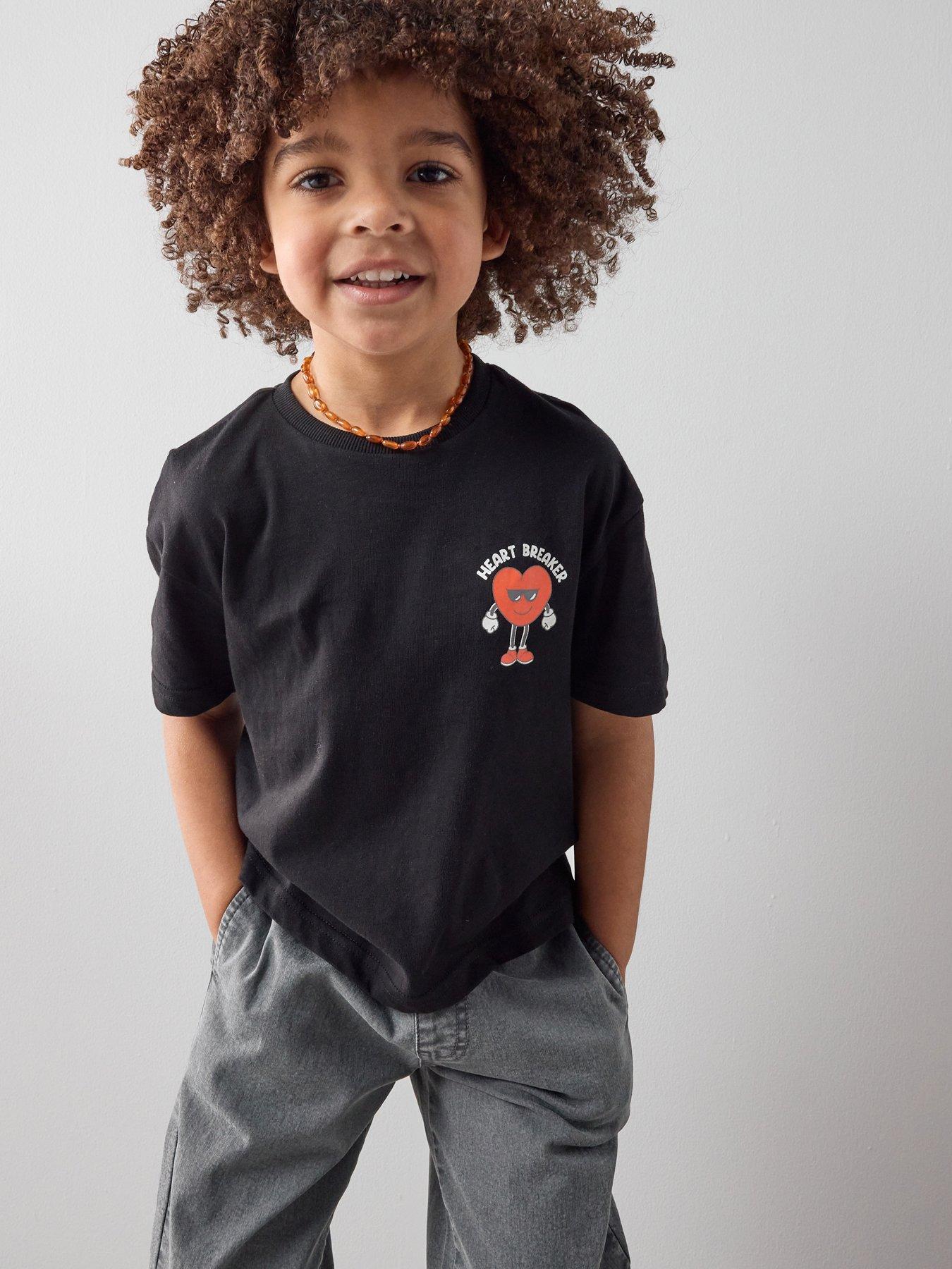 Image 1 of 5 of The Very Collection Boys Heart Breaker Graphic Short Sleeve Tshirt