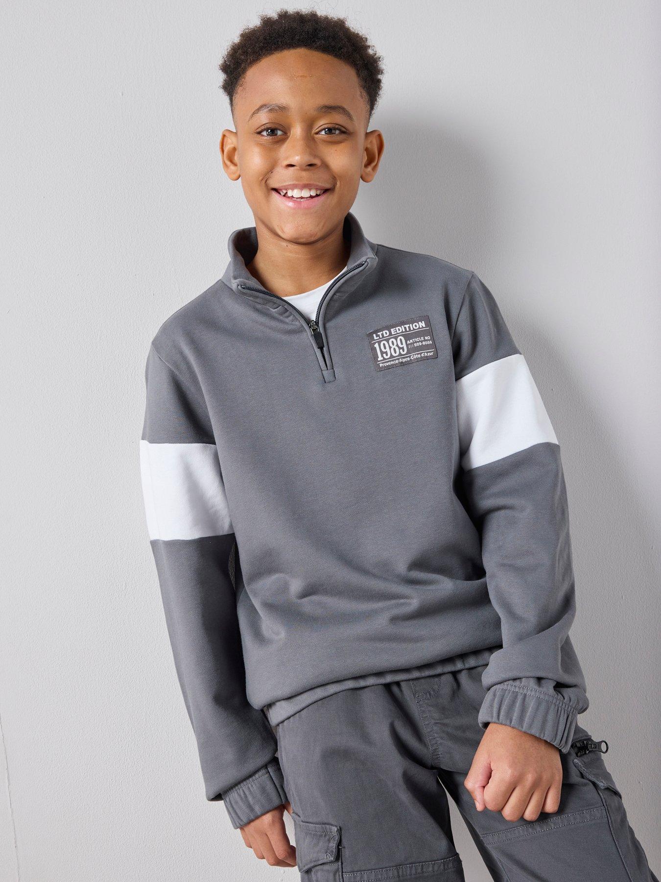 the-very-collection-boys-half-zip-sweatshirt-greyfront
