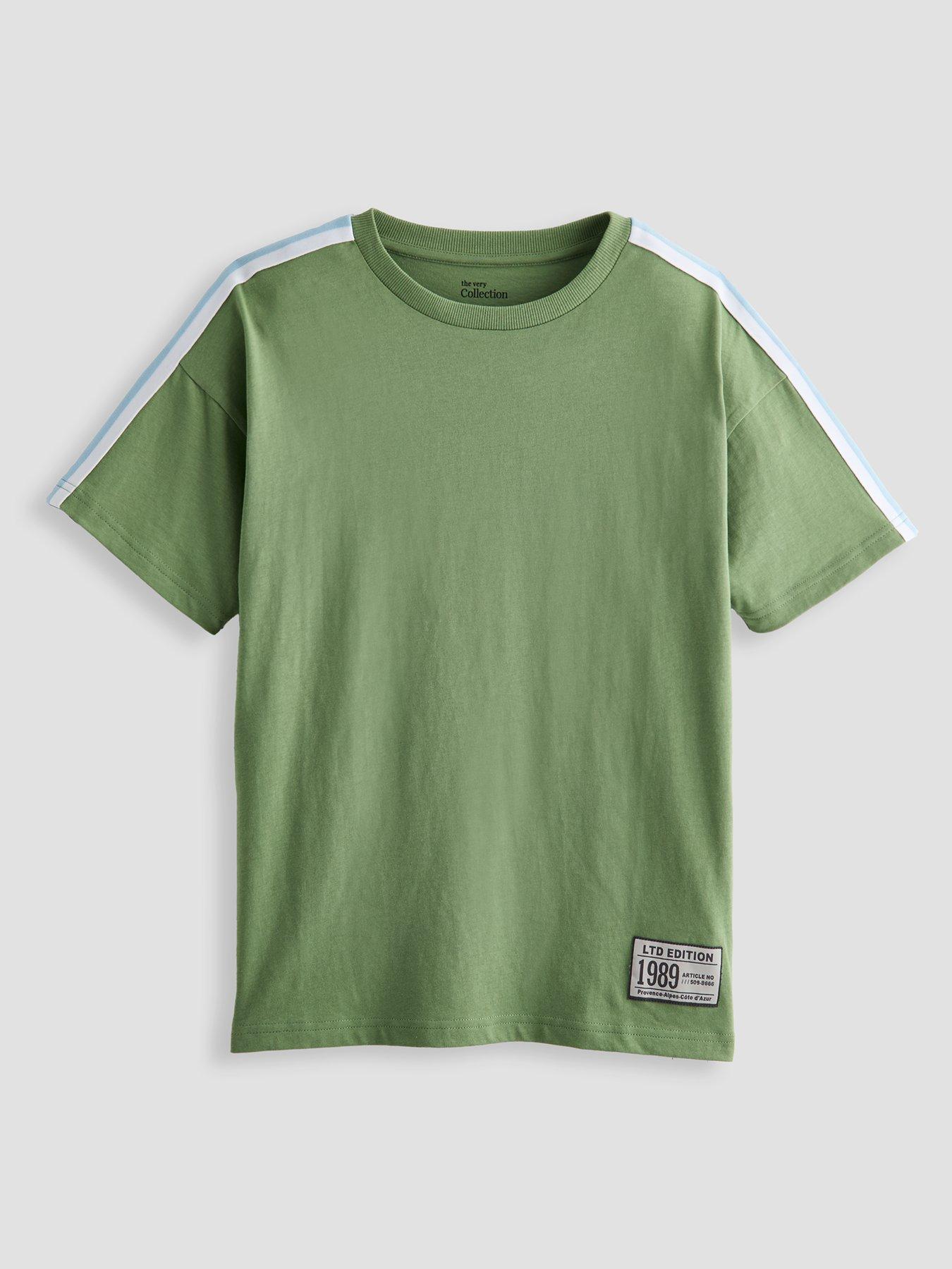 Image 2 of 6 of The Very Collection Boys 2 Pack Tape Sleeve Detail Tshirt