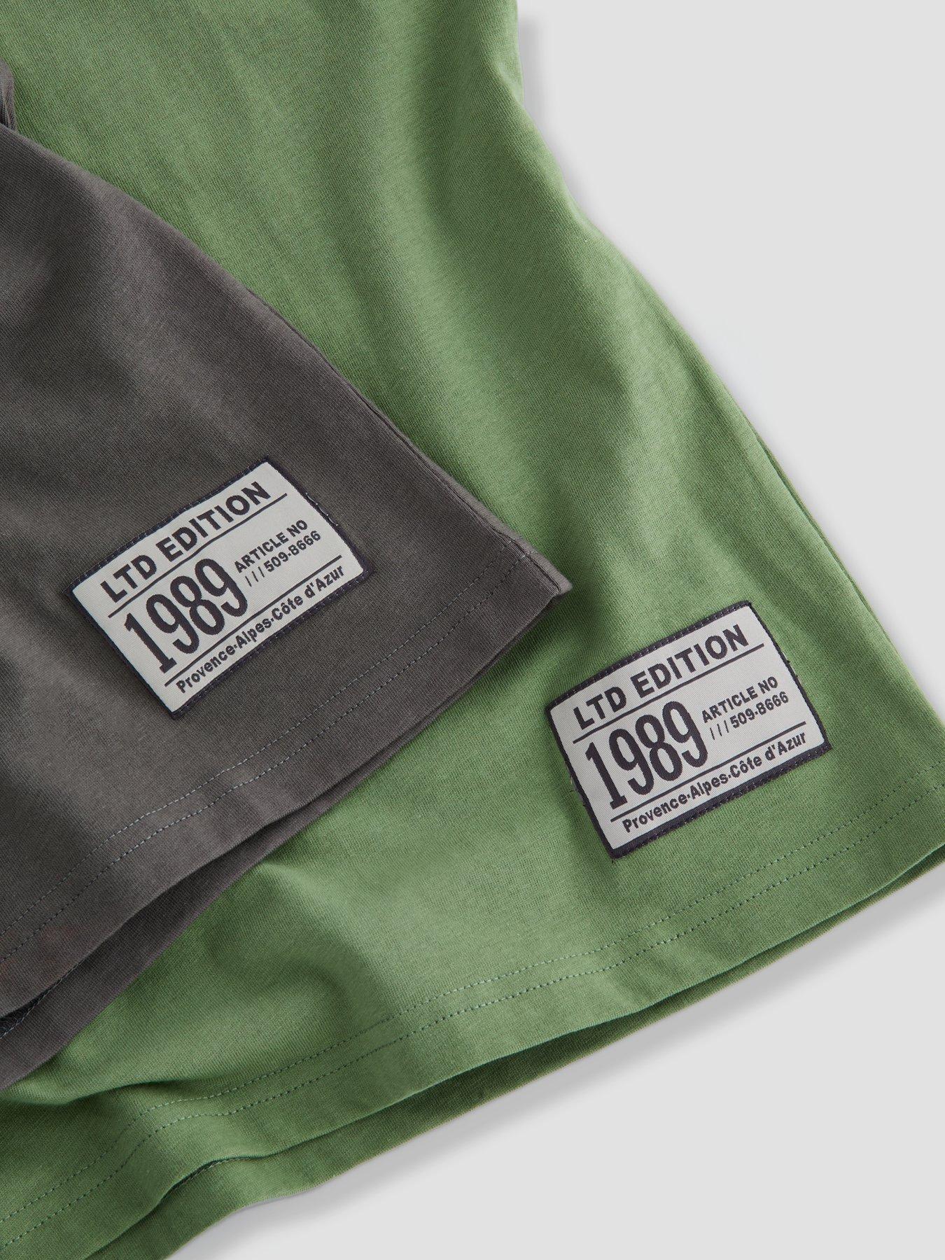 Image 4 of 6 of The Very Collection Boys 2 Pack Tape Sleeve Detail Tshirt