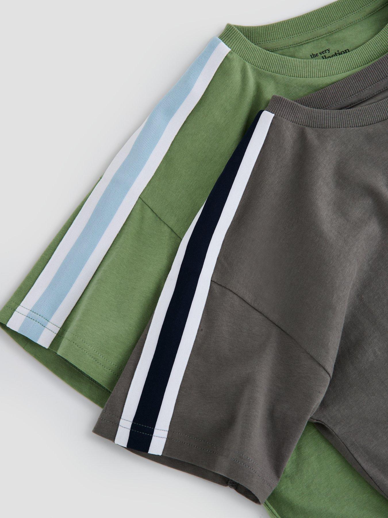 Image 5 of 6 of The Very Collection Boys 2 Pack Tape Sleeve Detail Tshirt