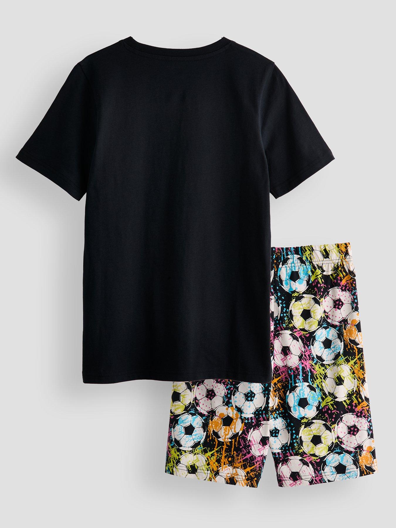 Image 3 of 6 of The Very Collection Boys 2 Pack Football Pyjama Set - Multi