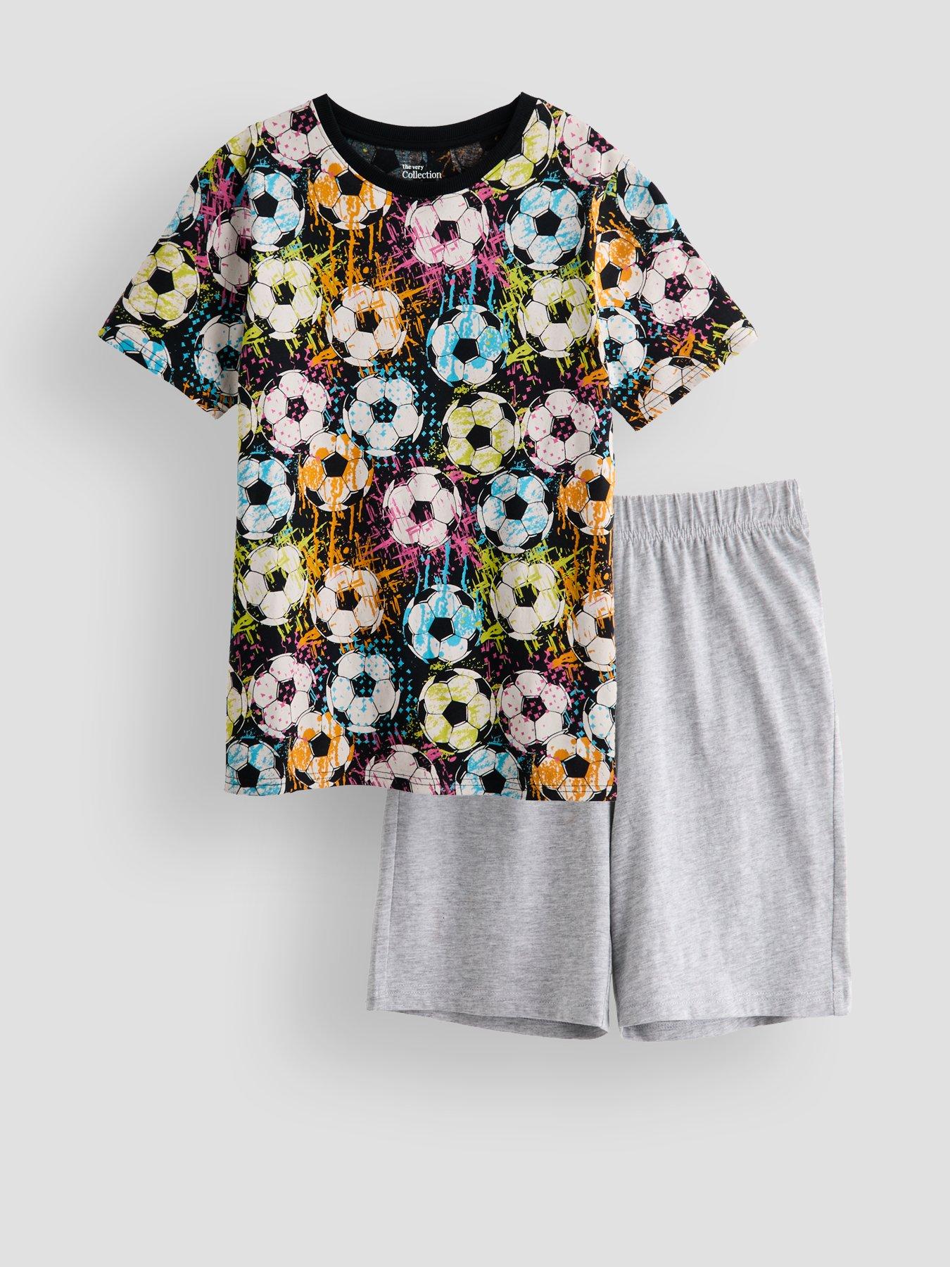 Image 6 of 6 of The Very Collection Boys 2 Pack Football Pyjama Set - Multi