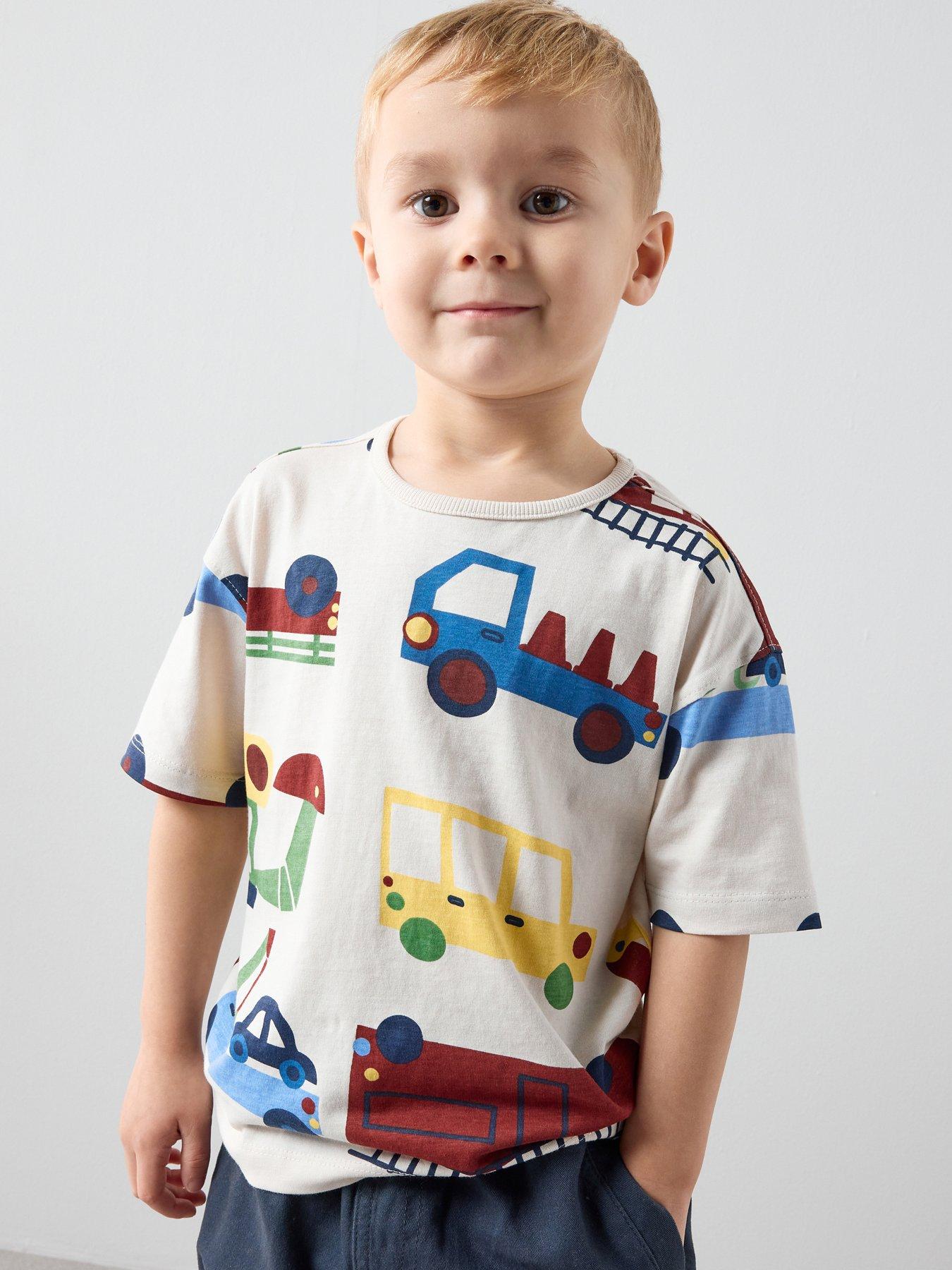 Image 1 of 5 of The Very Collection Boys Short Sleeve Transport Print Tshirt