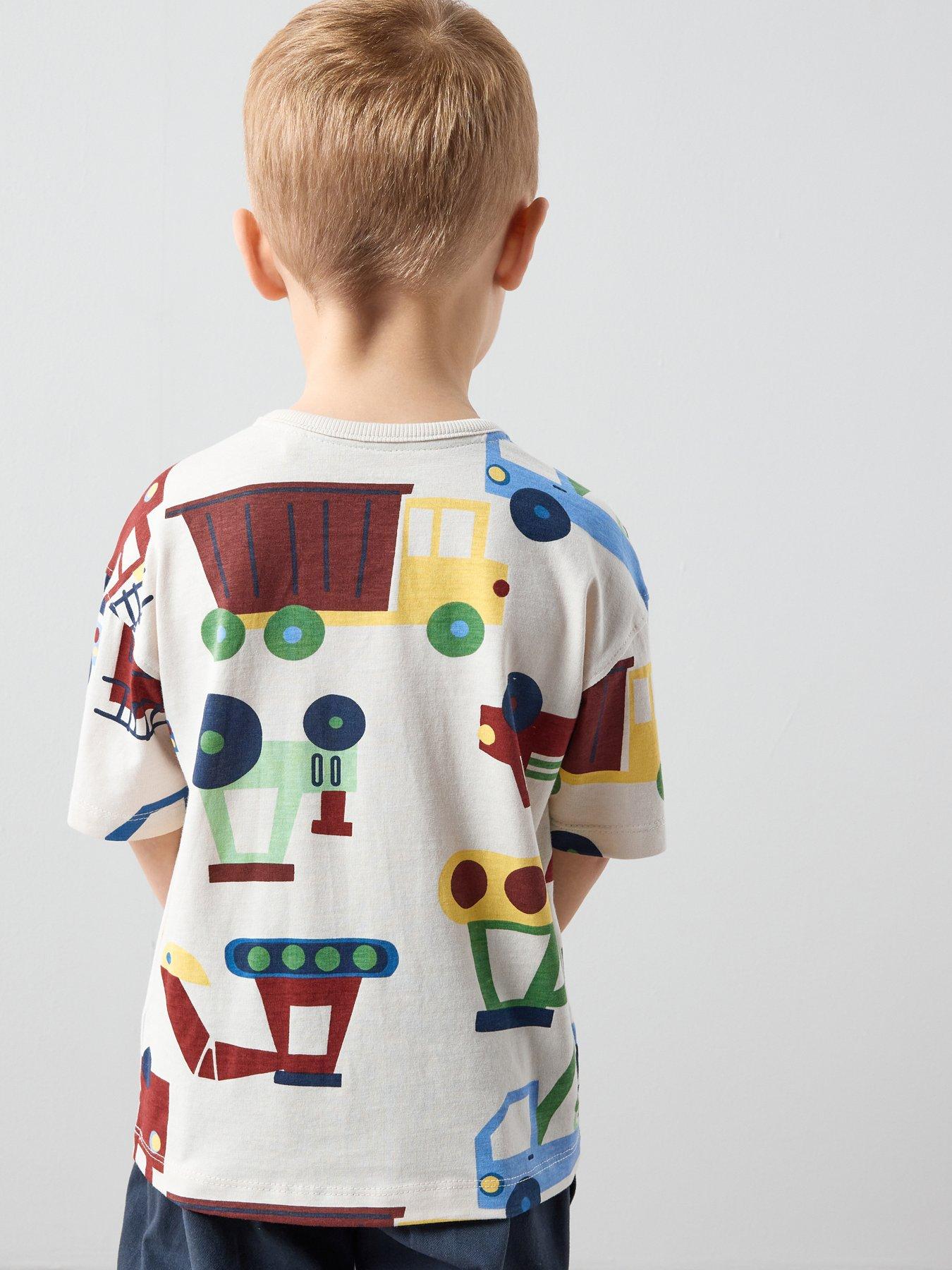Image 2 of 5 of The Very Collection Boys Short Sleeve Transport Print Tshirt