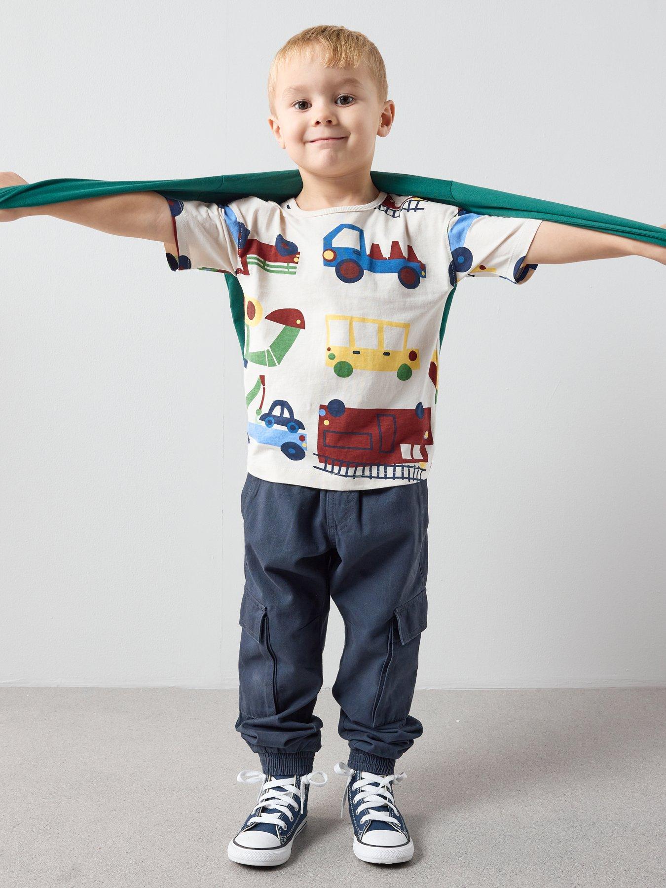 Image 3 of 5 of The Very Collection Boys Short Sleeve Transport Print Tshirt