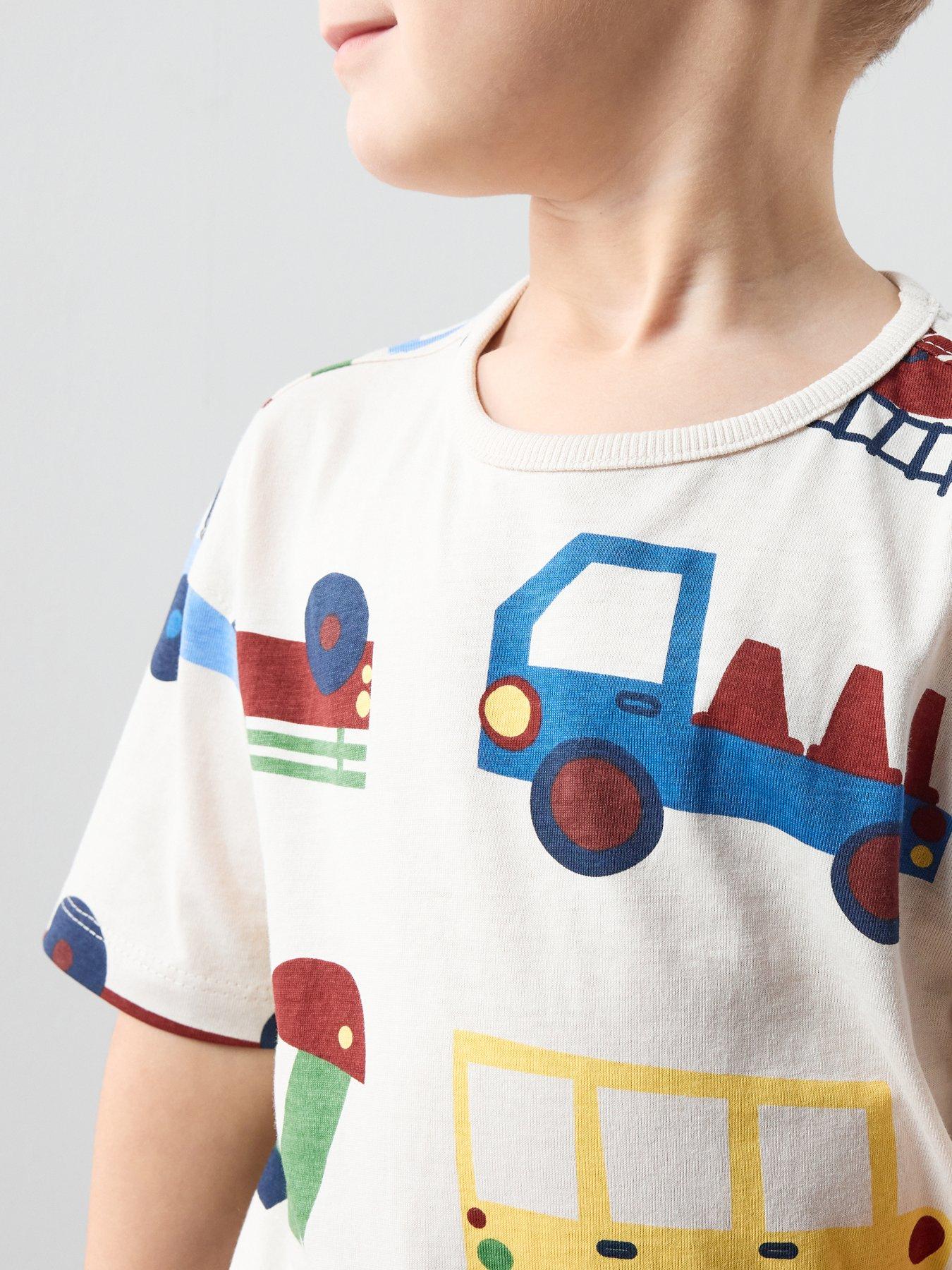 Image 4 of 5 of The Very Collection Boys Short Sleeve Transport Print Tshirt