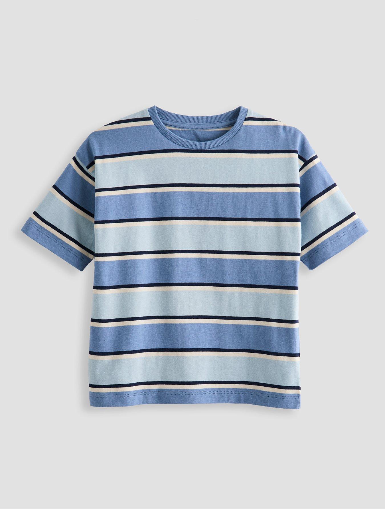 Image 2 of 6 of The Very Collection Boys 2 Pack Tiger Stripe T-shirts - Blue