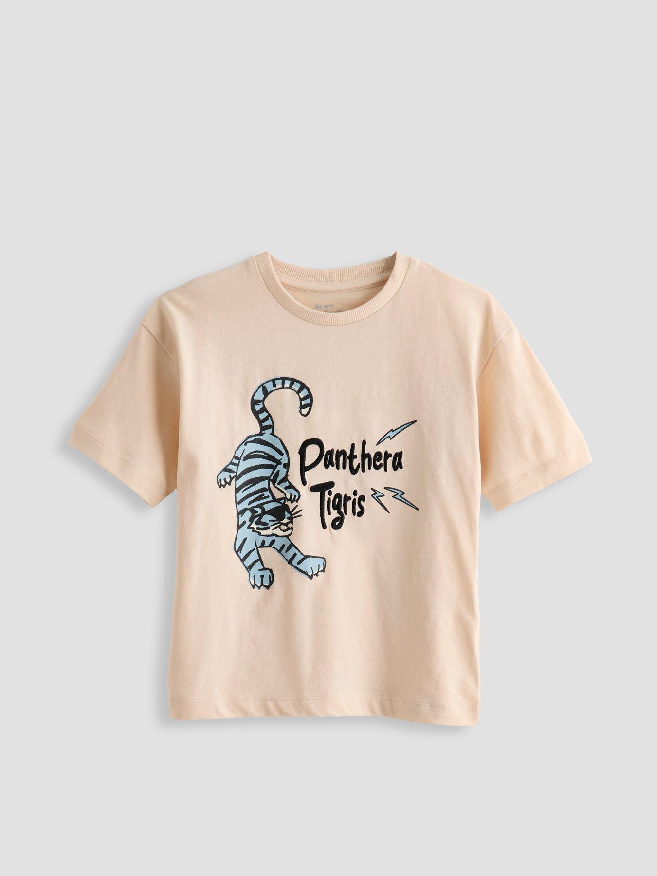 Image 6 of 6 of The Very Collection Boys 2 Pack Tiger Stripe T-shirts - Blue