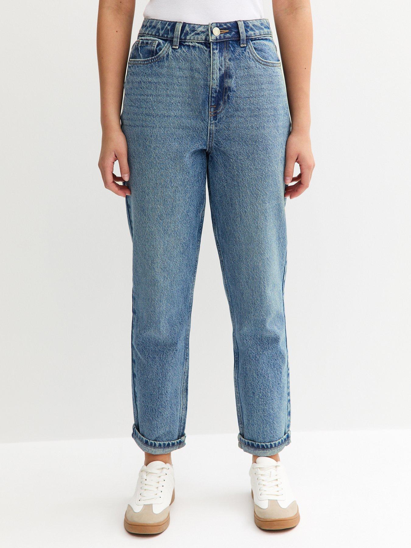 Image 4 of 6 of New Look 915 Girls Mom Jeans - Blue