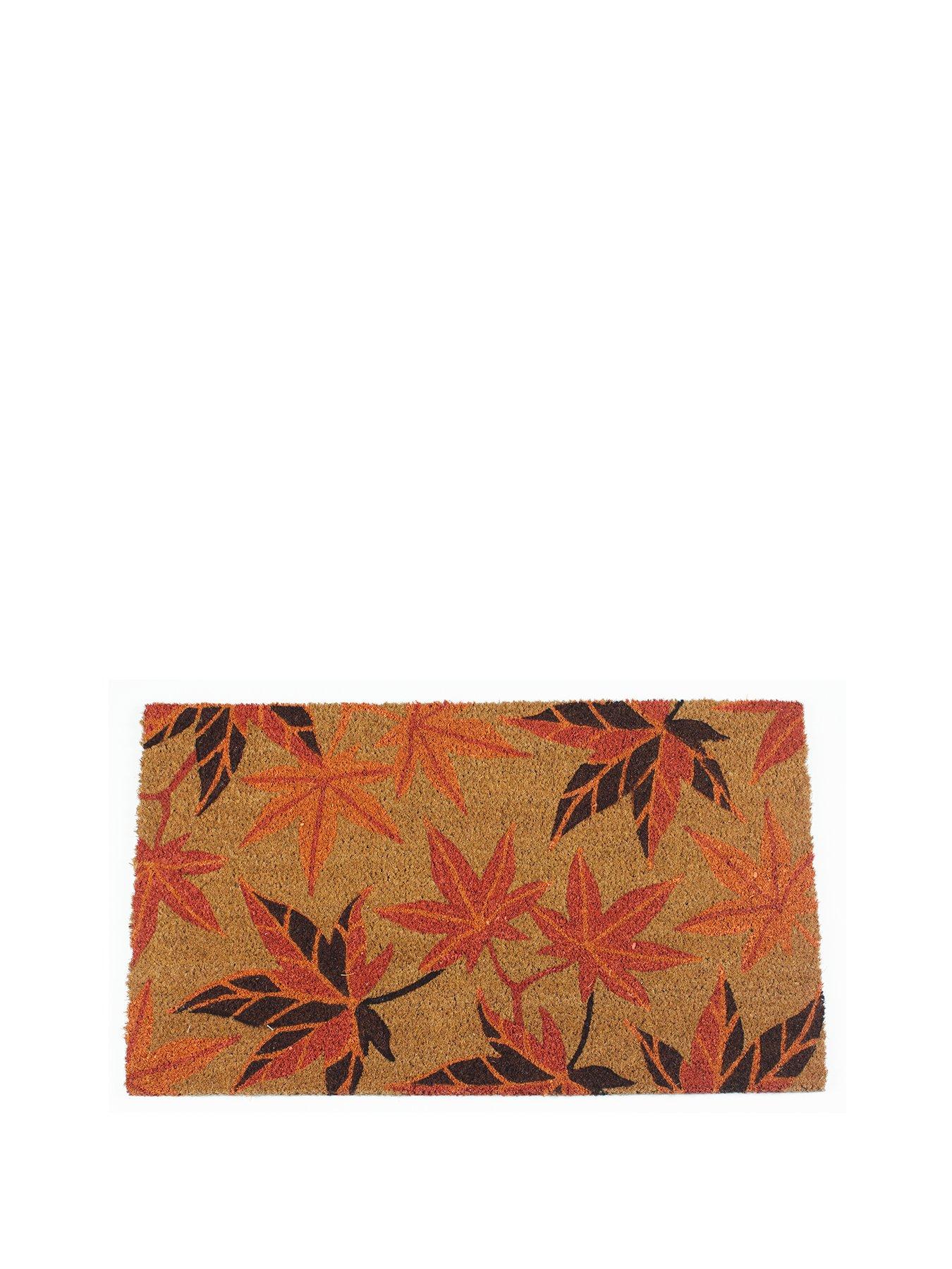 Image 2 of 3 of RHS RHS Coir Maple Leaves Orange Doormat 45 x 75cm