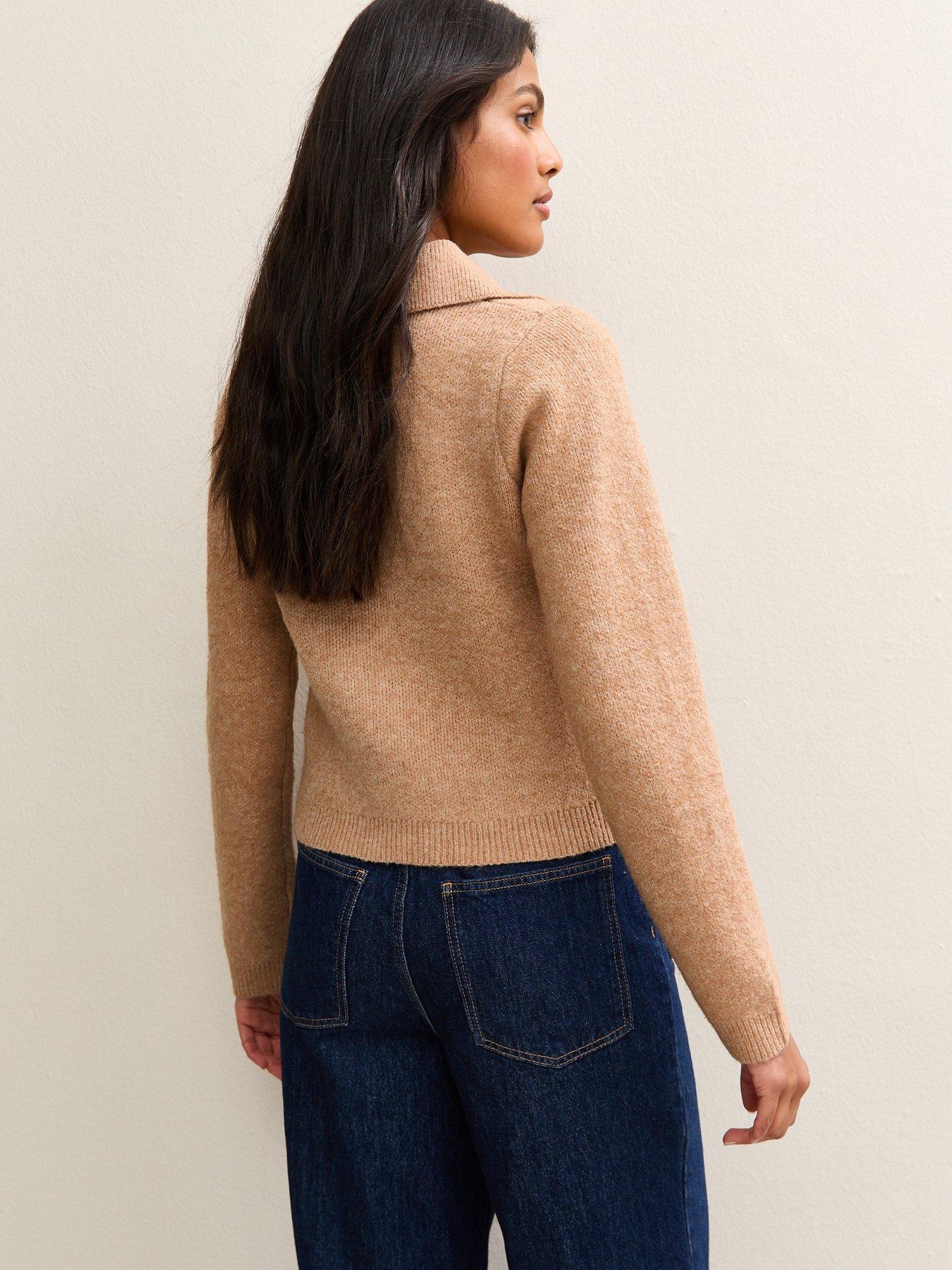 new-look-double-breasted-collar-cardigan-camelstillFront
