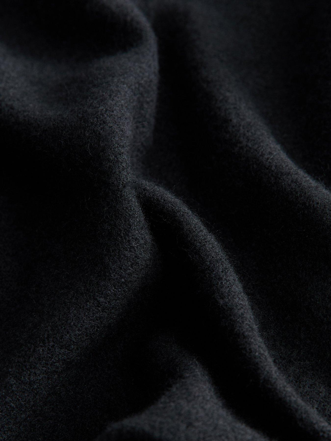 Image 3 of 3 of New Look Black Long Fringed Midweight Knit Scarf