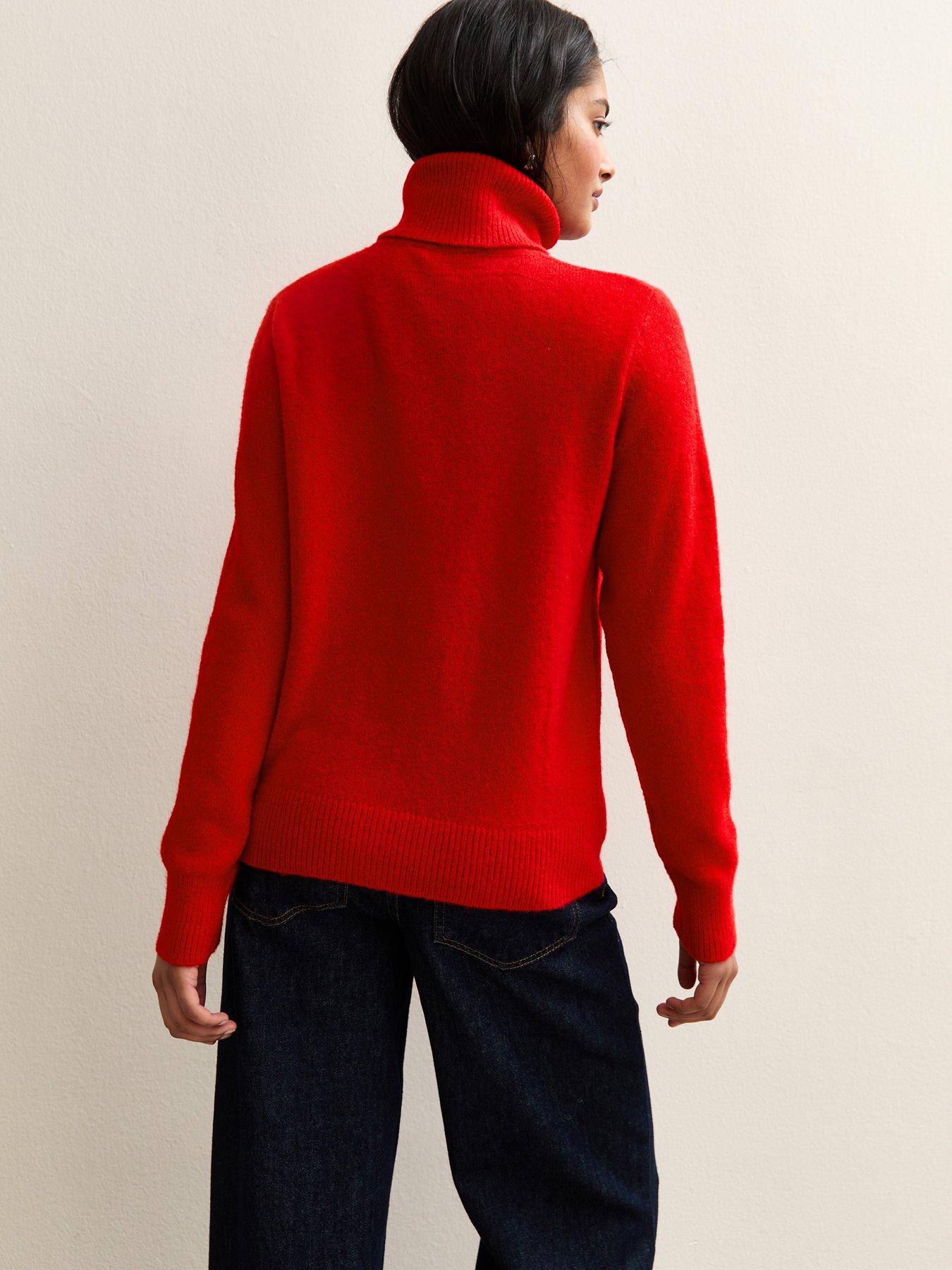Image 2 of 5 of New Look Roll Neck Jumper - Red