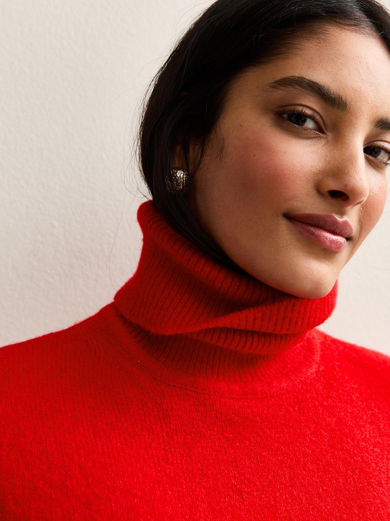 Image 4 of 5 of New Look Roll Neck Jumper - Red