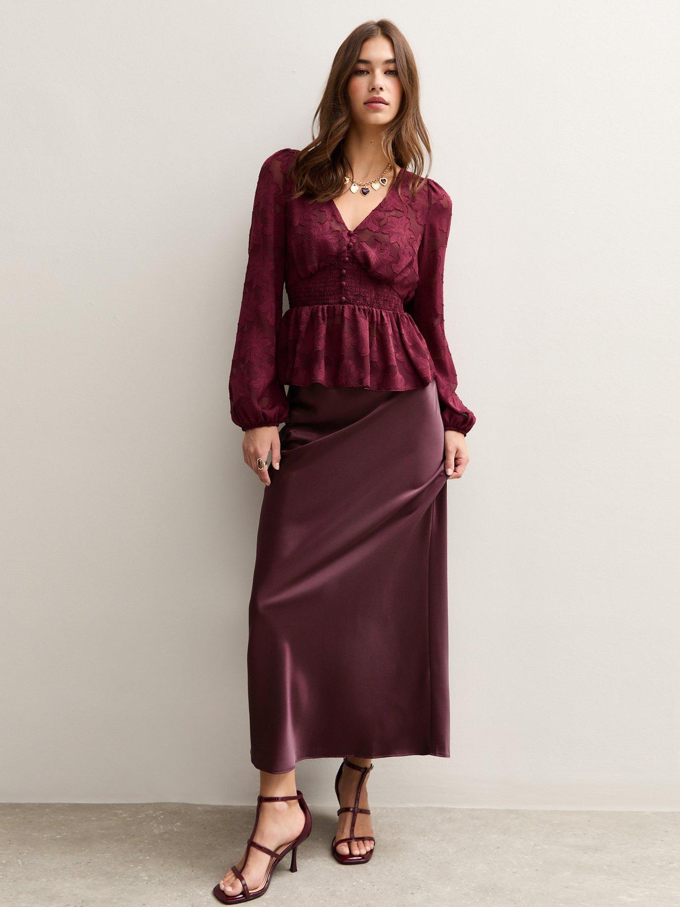new-look-dark-burgundy-satin-bias-cut-midi-skirt