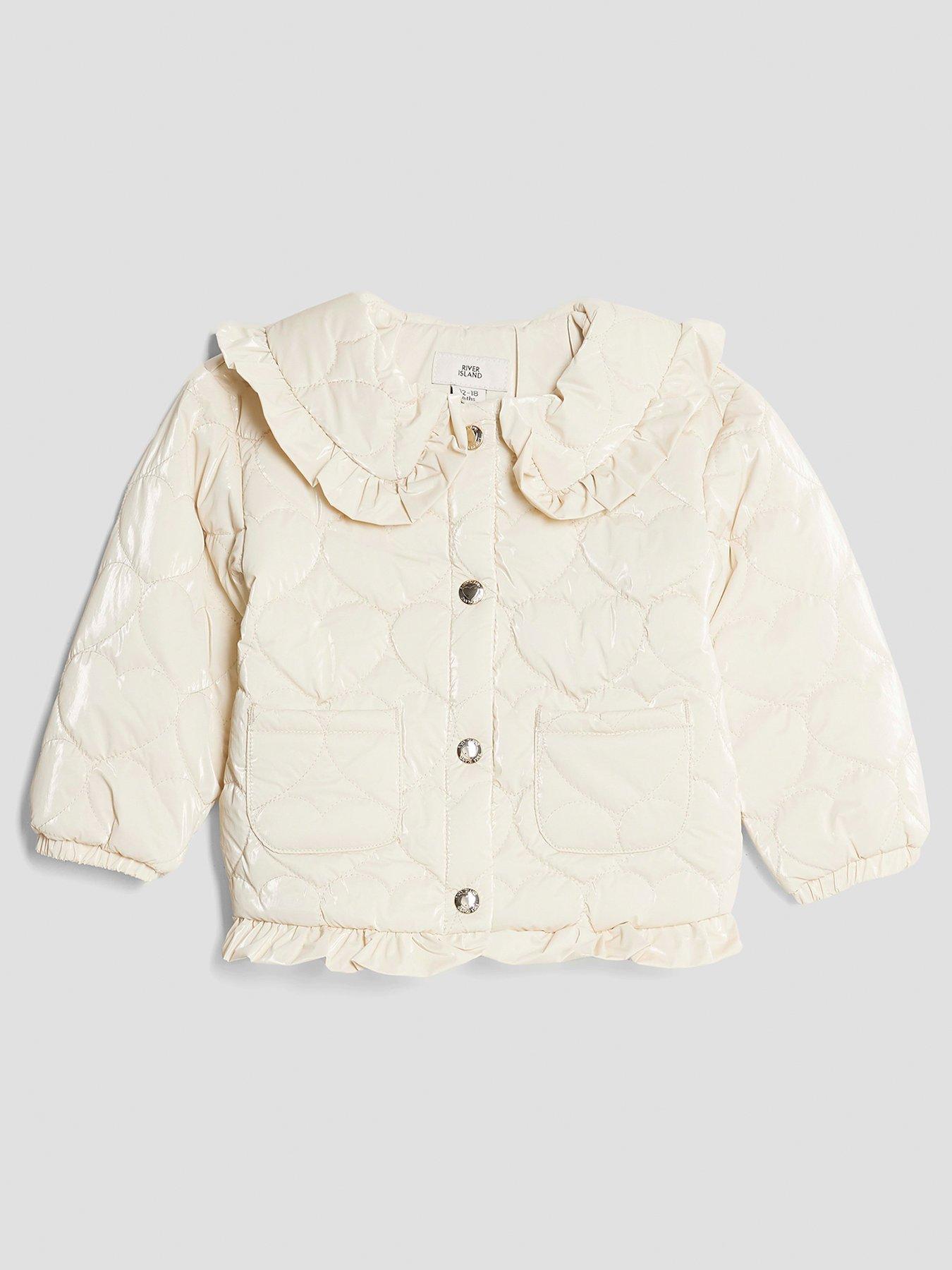 River Island Baby Girls Padded Quilt Jacket - Cream