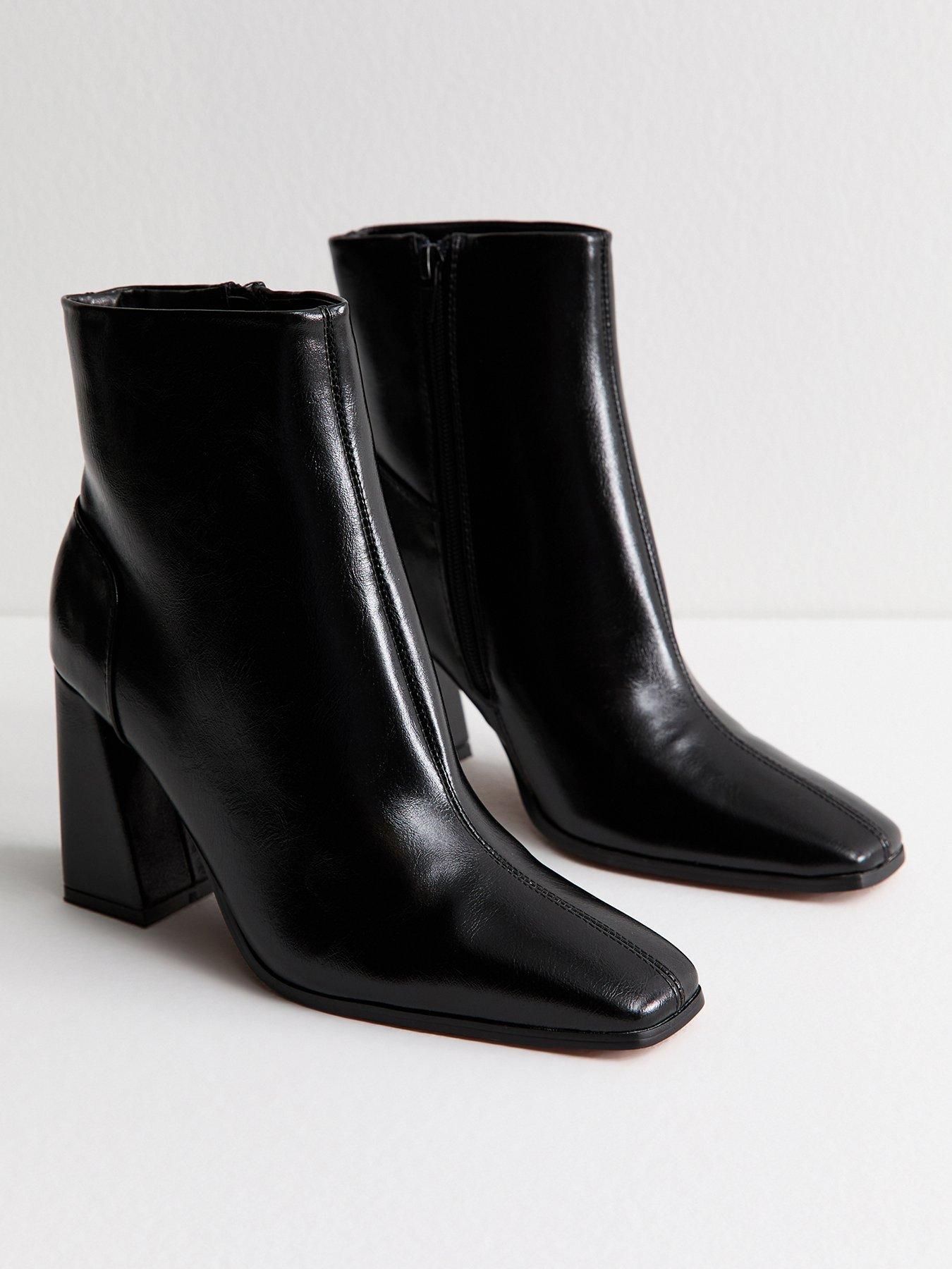 new-look-black-faux-leather-square-toe-ankle-bootsstillFront
