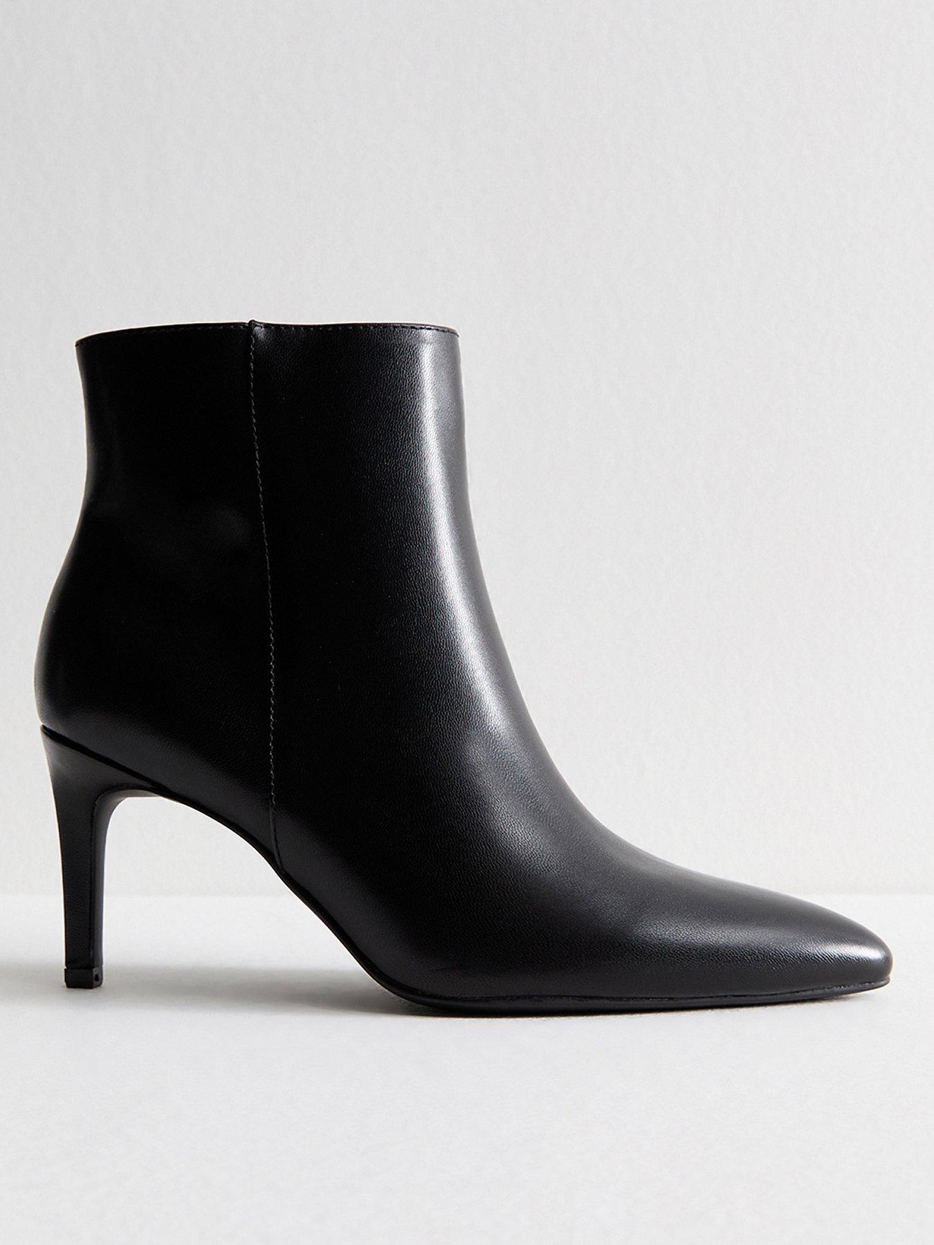new-look-black-faux-leather-point-toe-ankle-bootsfront