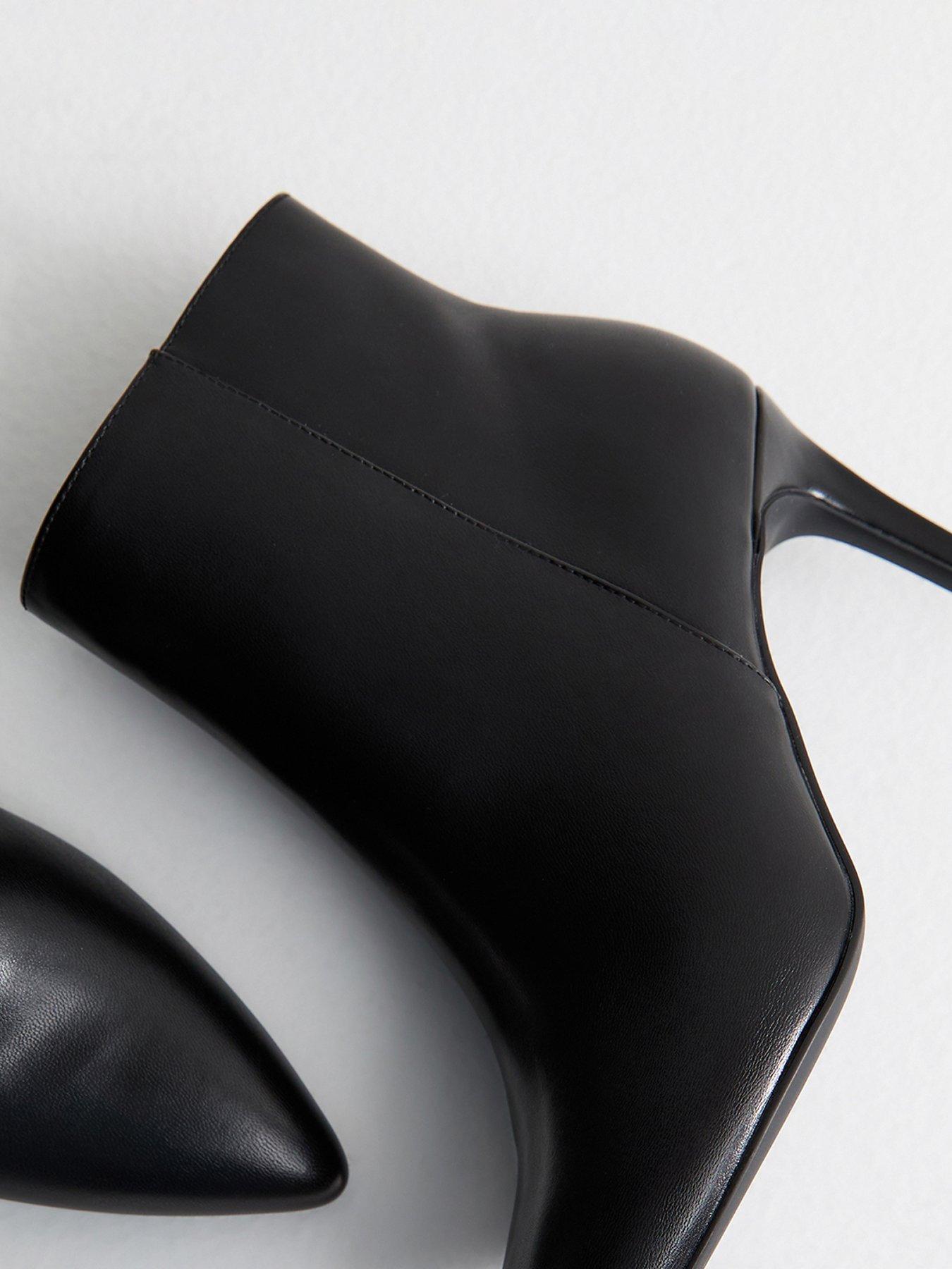 new-look-black-faux-leather-point-toe-ankle-bootsoutfit