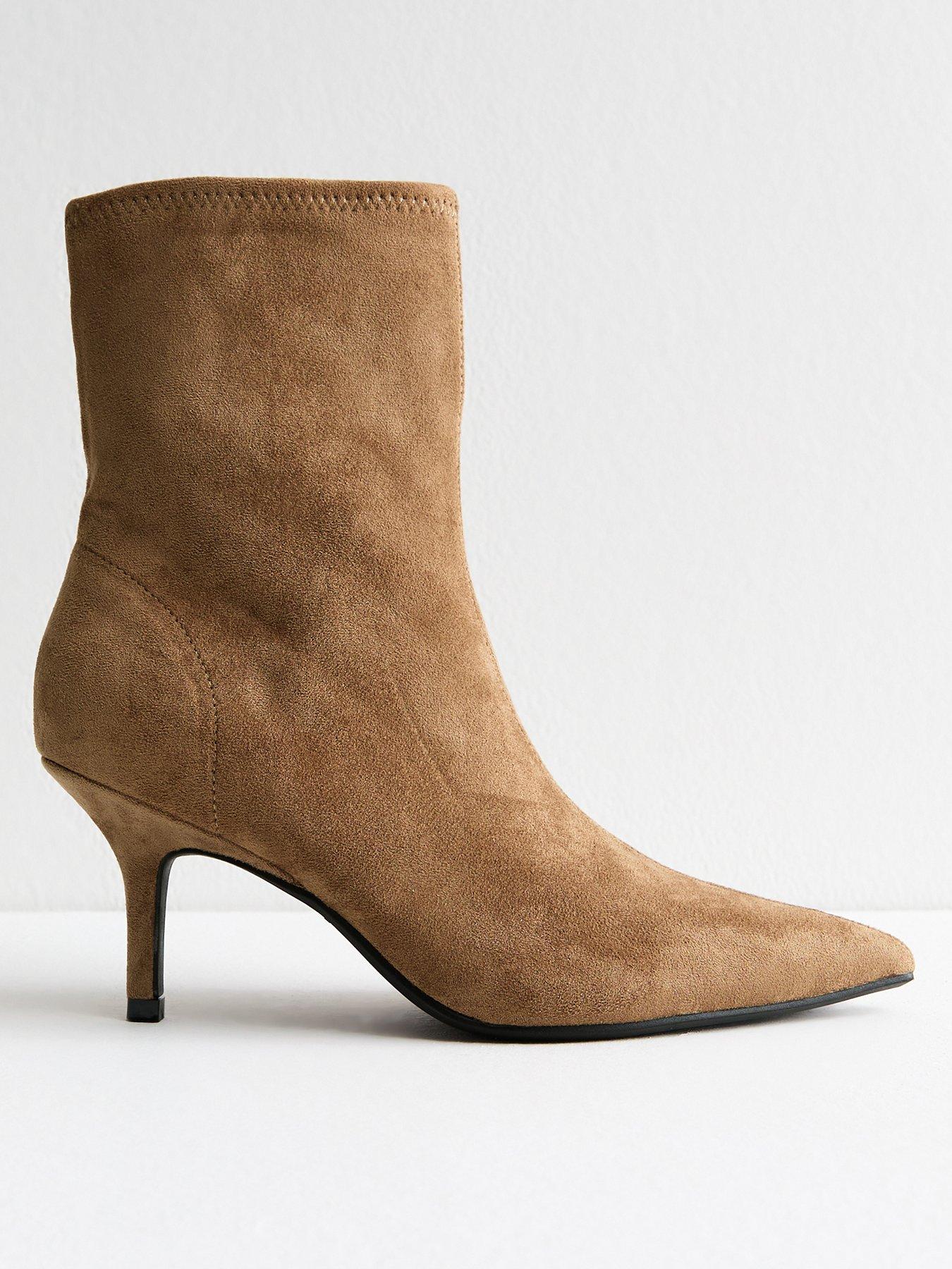new-look-camel-faux-suede-pointed-toe-sock-boots