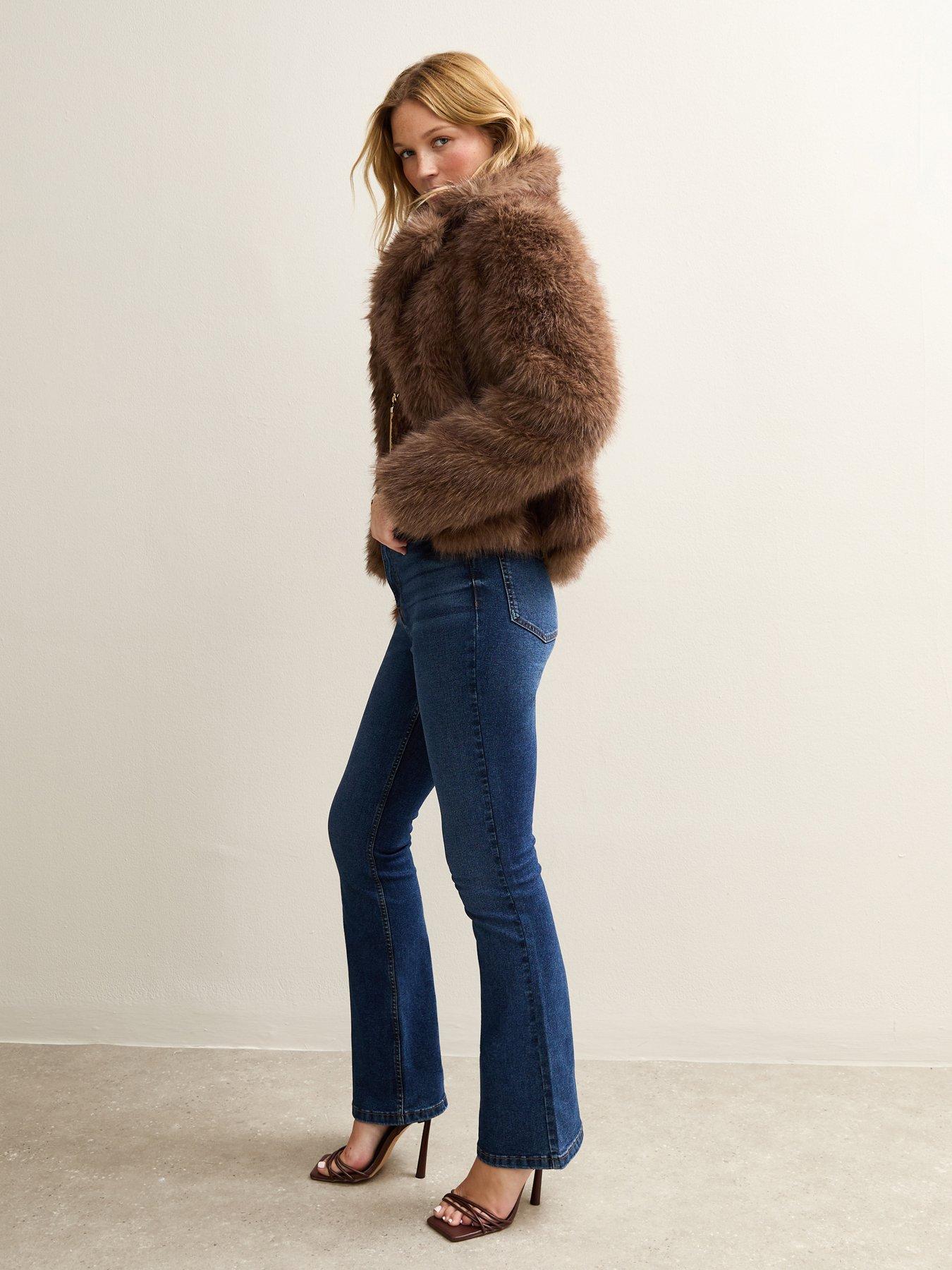 new-look-faux-fur-coat-brownoutfit