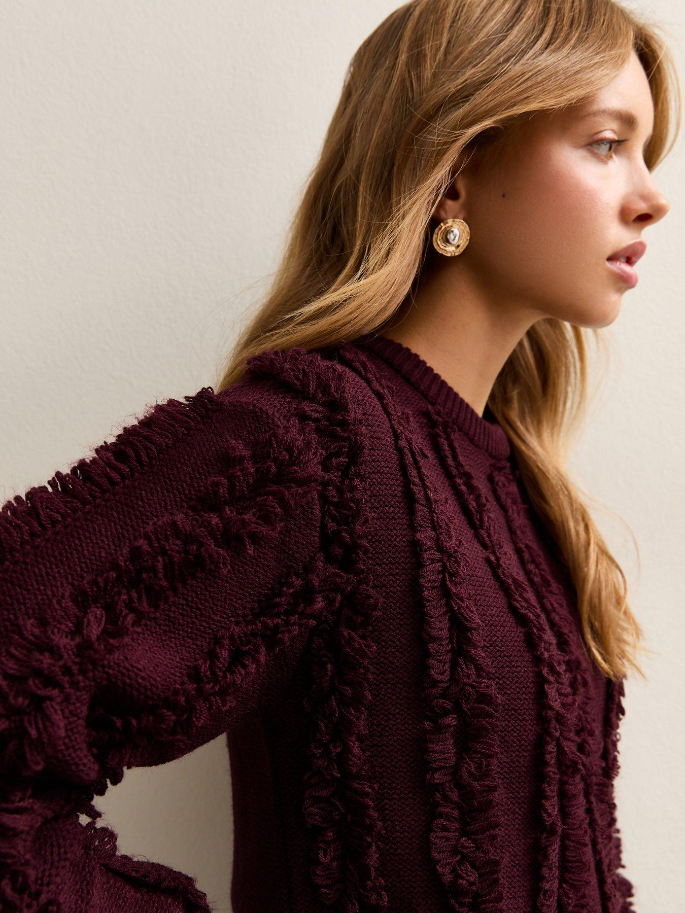 new-look-fringed-knit-jumper-burgundydetail